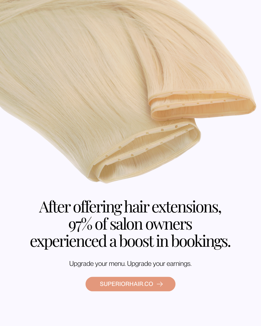 Superior Hair Extensions Facebook ad