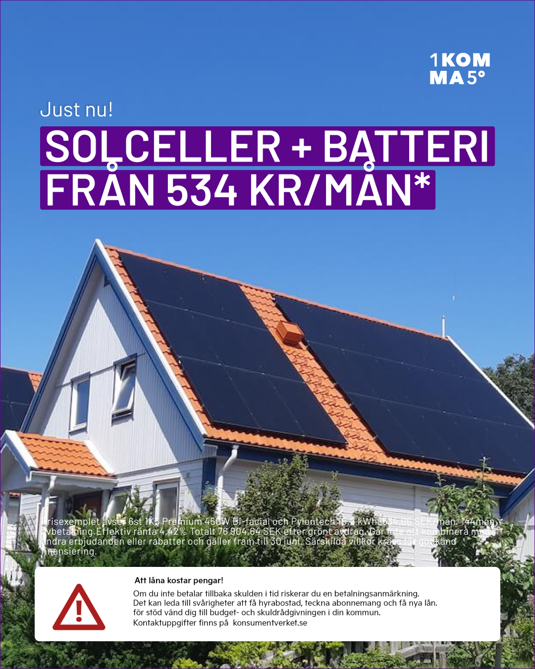 1KOMMA5 Sverige Facebook ad