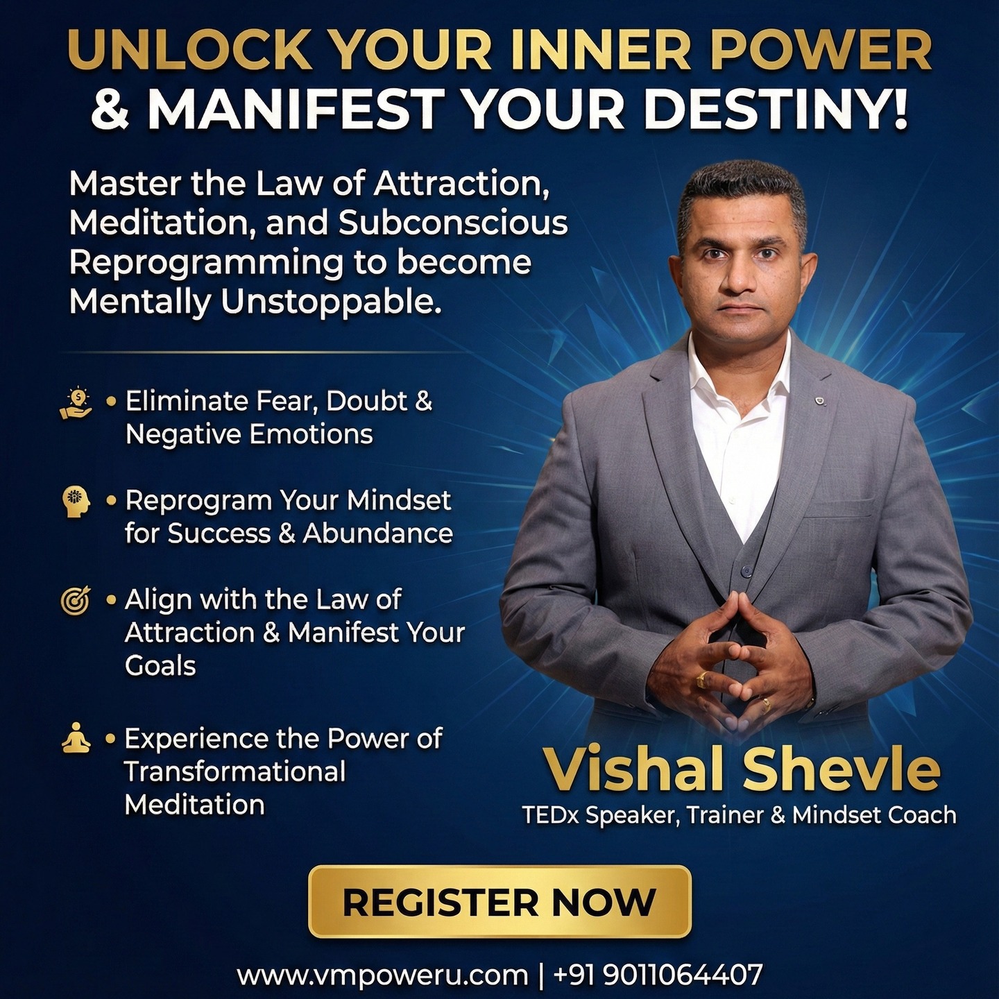 VMPowerU Facebook ad: 3-Hour Master Class, Power of the Subconscious Mind | ₹199…
