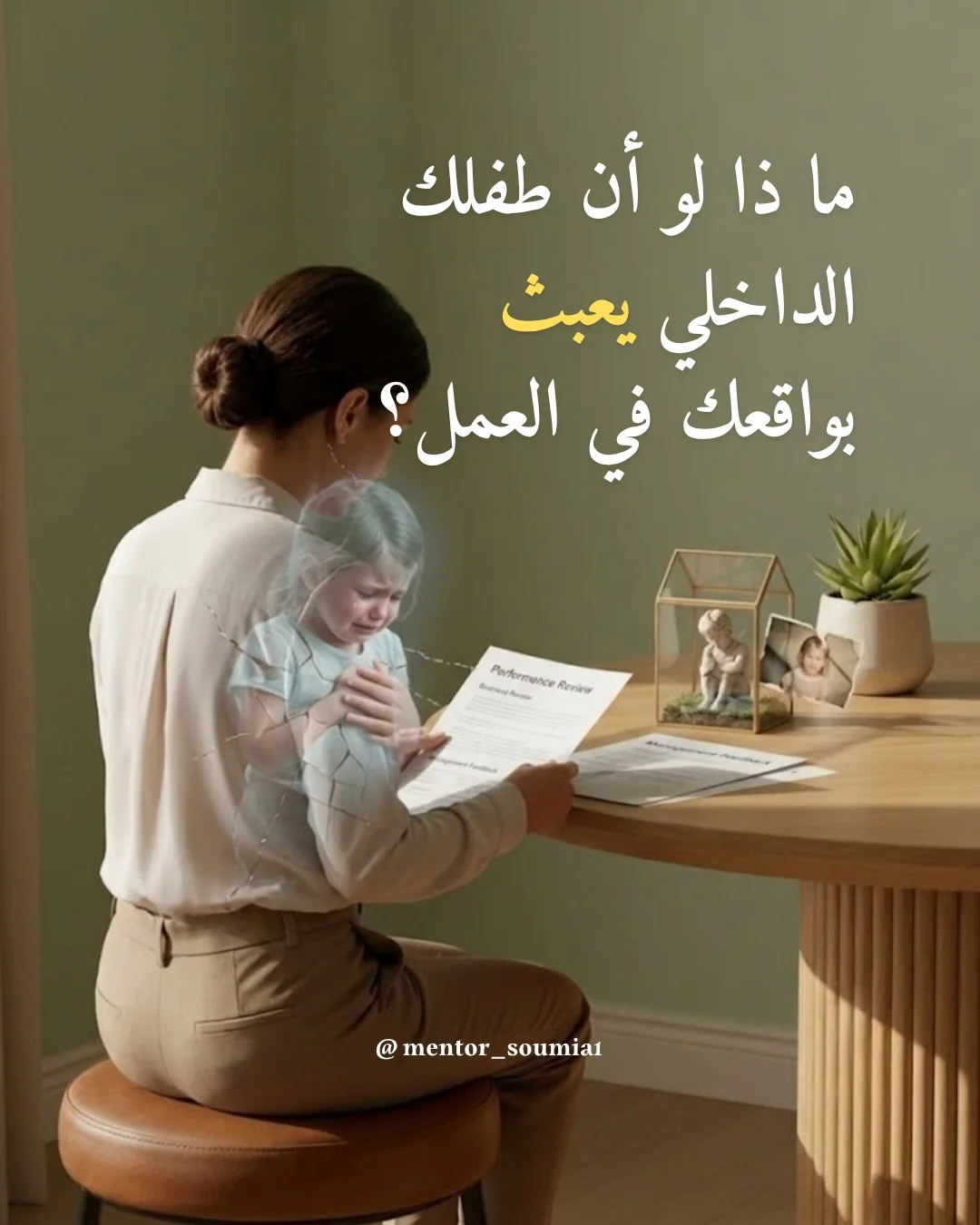 Soumia El hadri Facebook ad: مشاكل العمل هي مساحة لفهم انعكاساتك في العمل