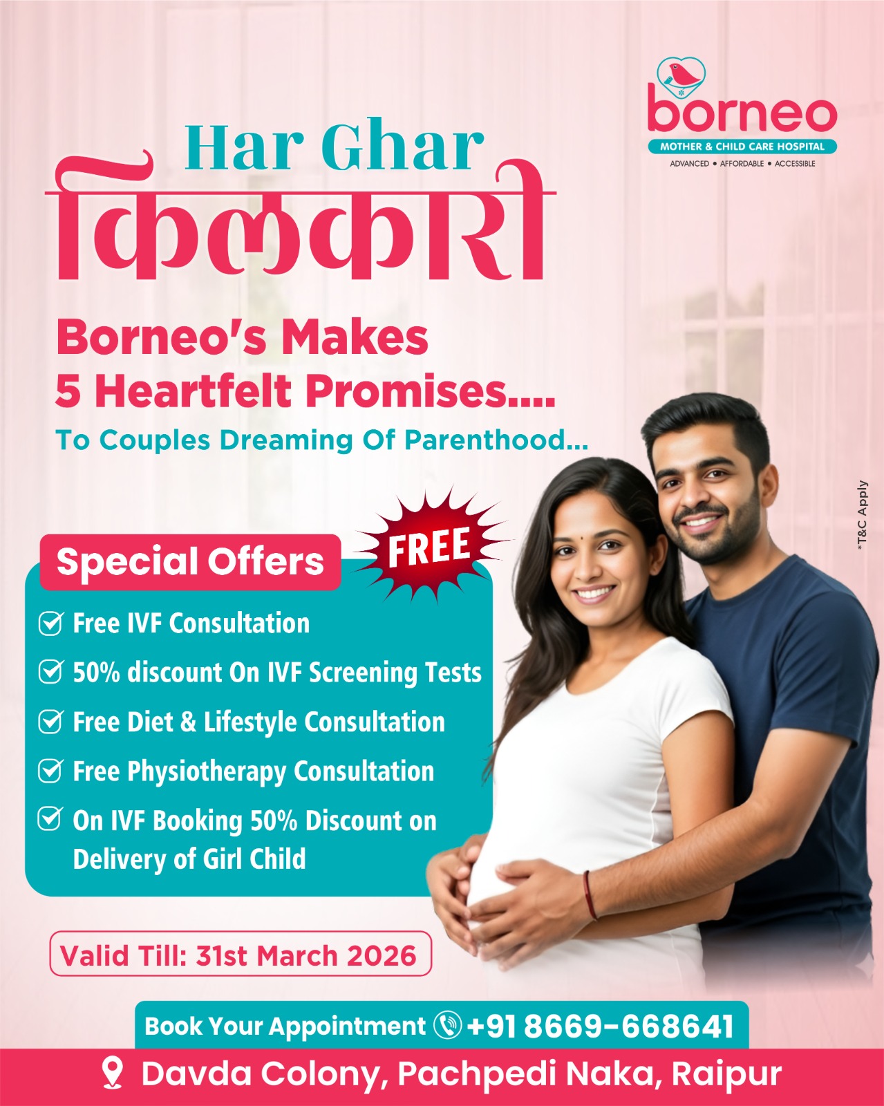 Borneo Mother & Child Care Hospital Raipur Facebook ad