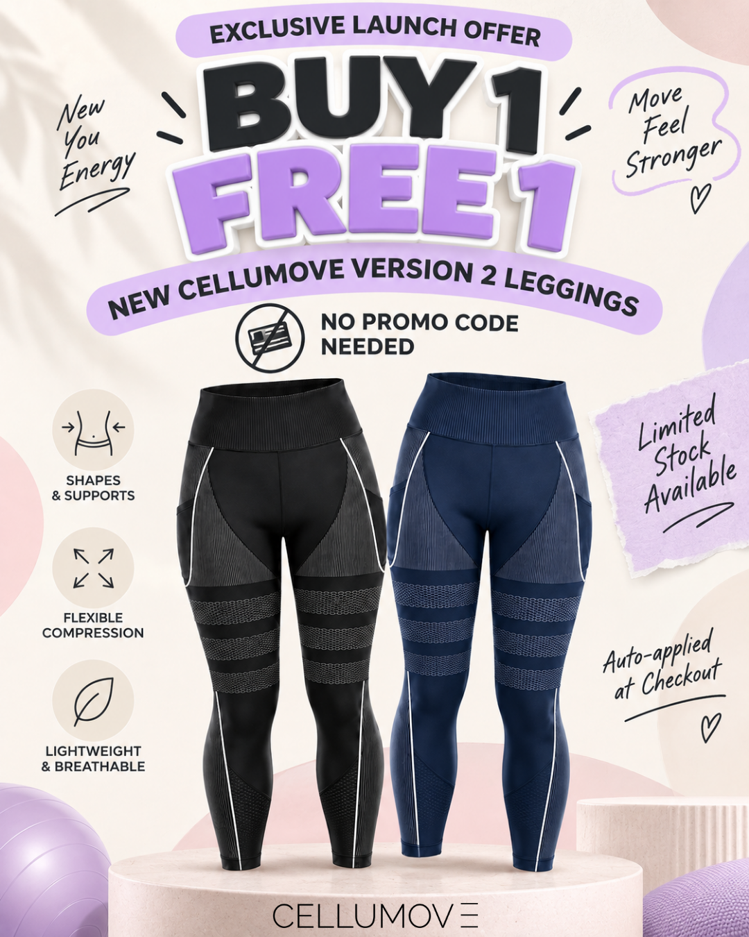 Cellumove Facebook ad: Feel the Difference from the First Wear