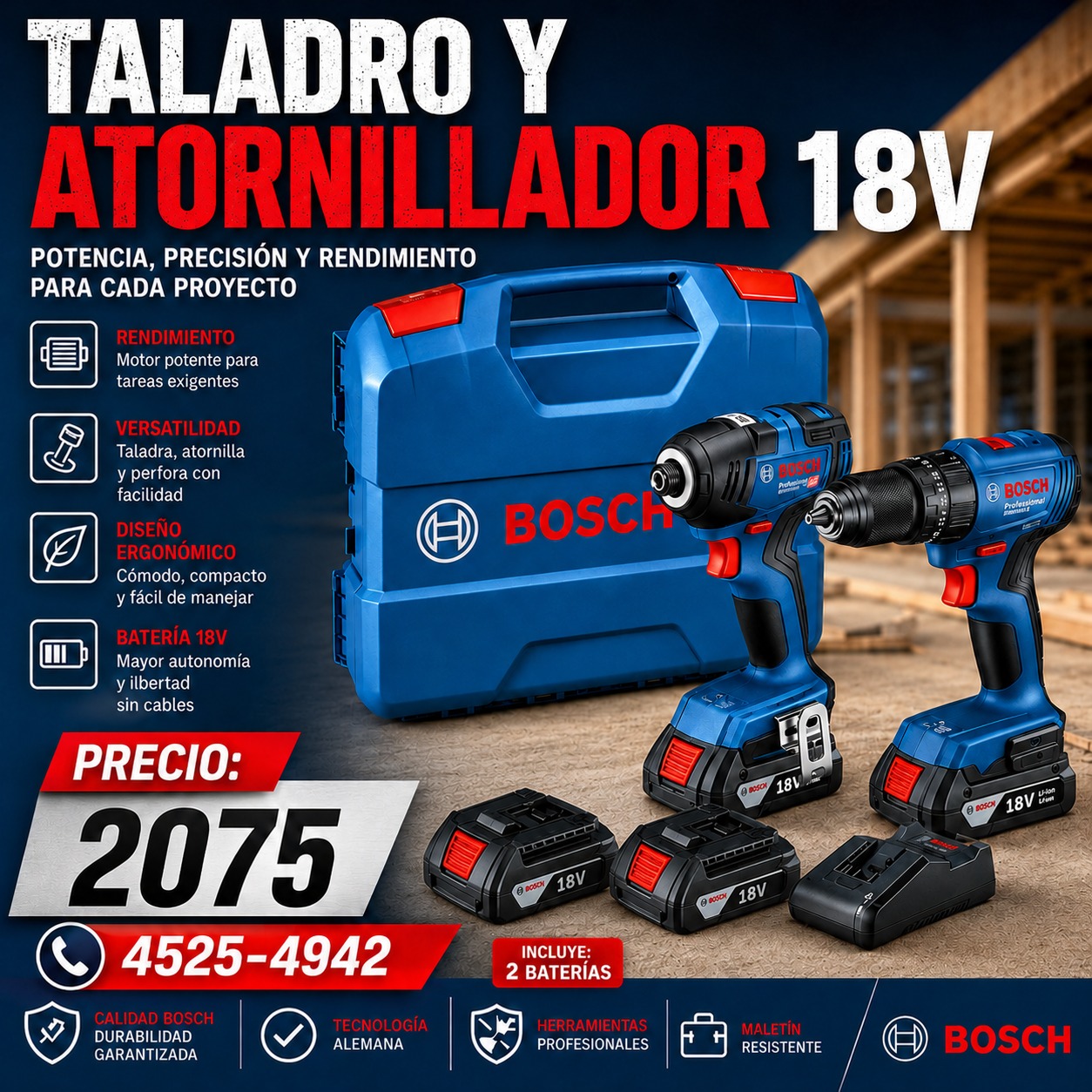 Ferretería El Maestro Facebook ad: HERRAMIENTAS BOSCH Innova tu Taller