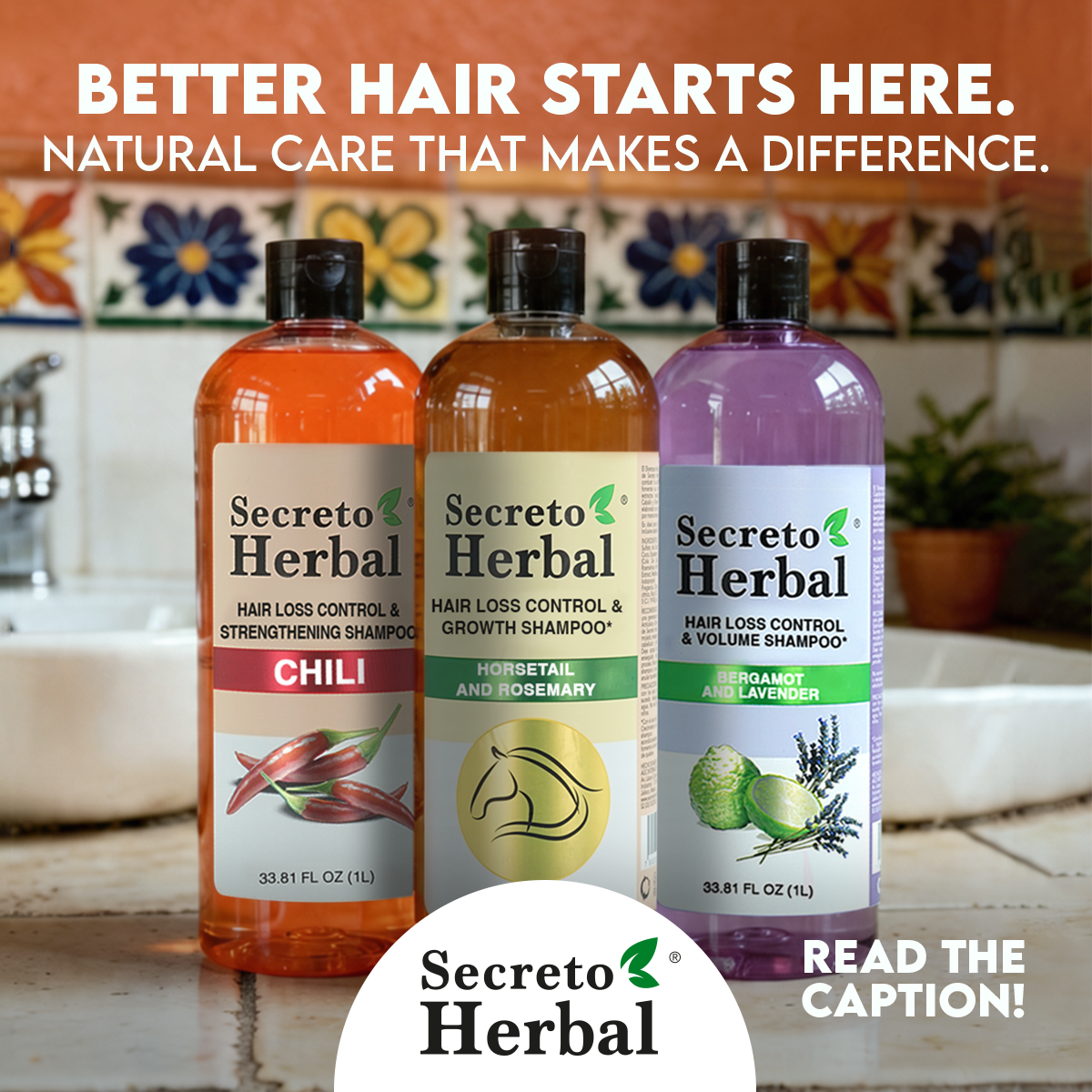 Secreto Herbal USA Facebook ad: Nature-powered care in every wash
