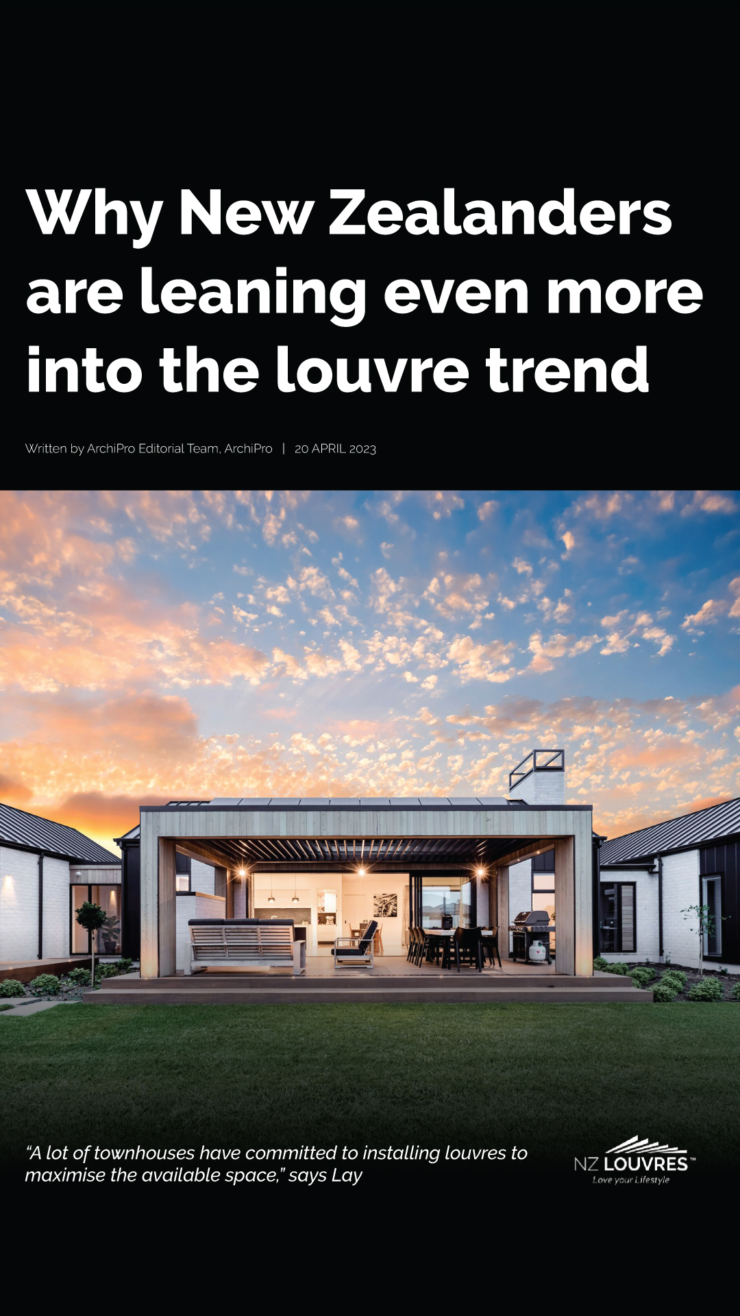 NZ Louvres Facebook ad