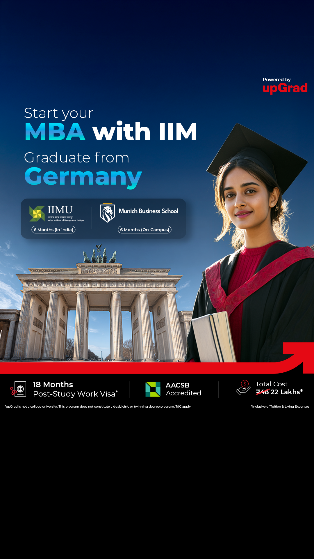 upGrad Abroad Facebook ad