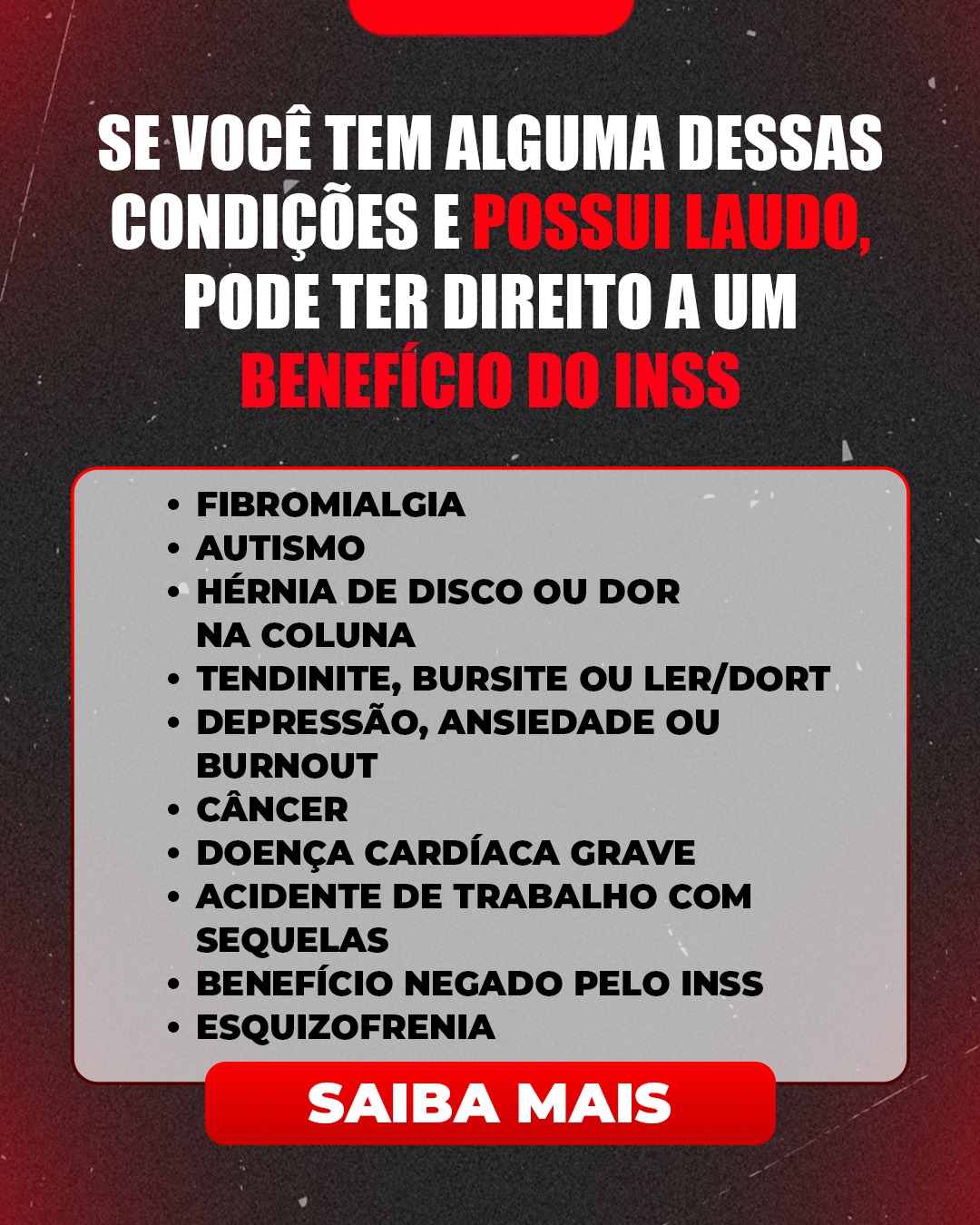 Robson Freitas Advocacia Facebook ad: SAIBA MAIS