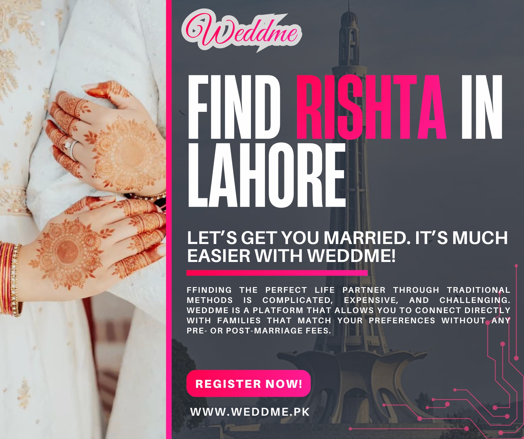 Weddme Facebook ad