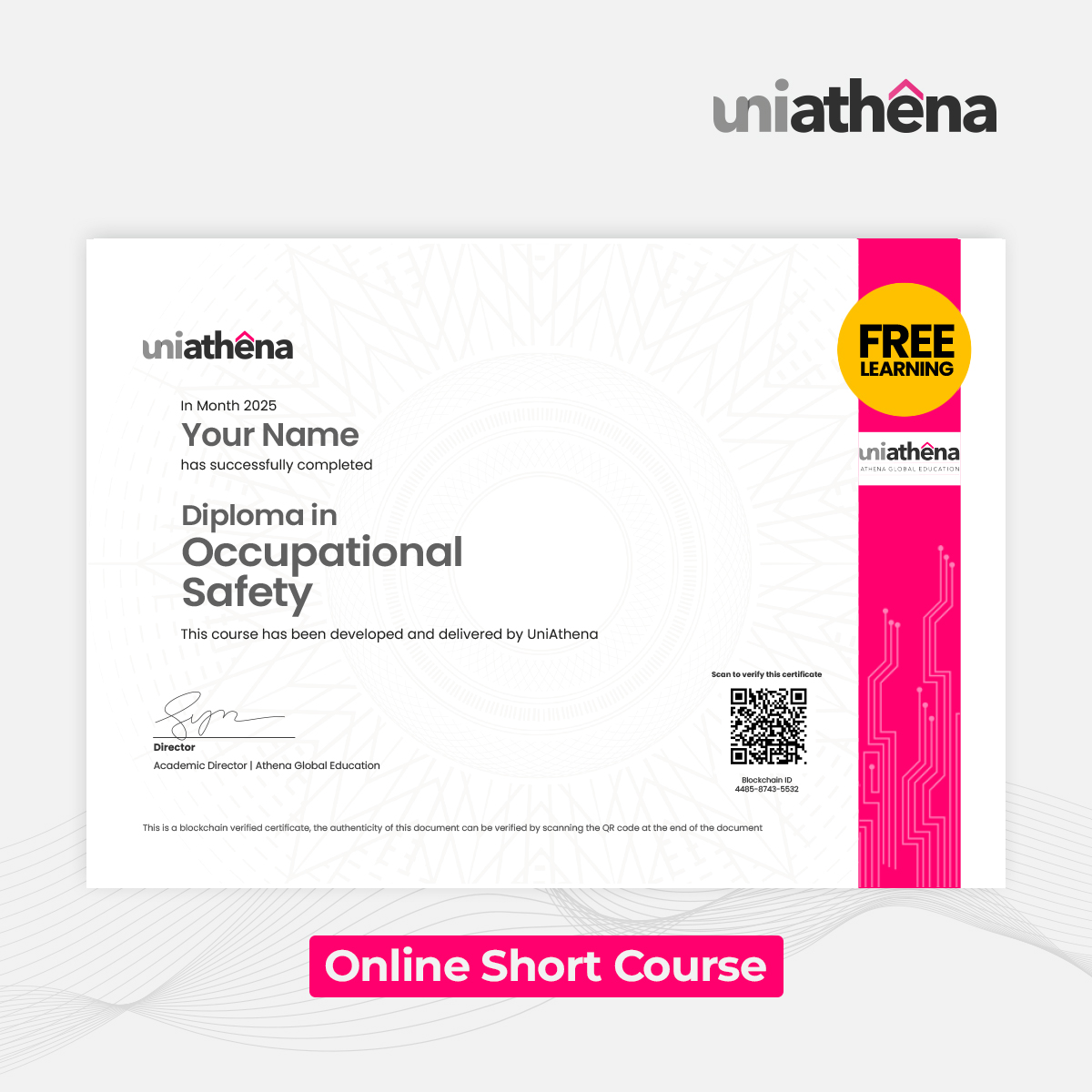 Uniathena - Short Courses Facebook ad