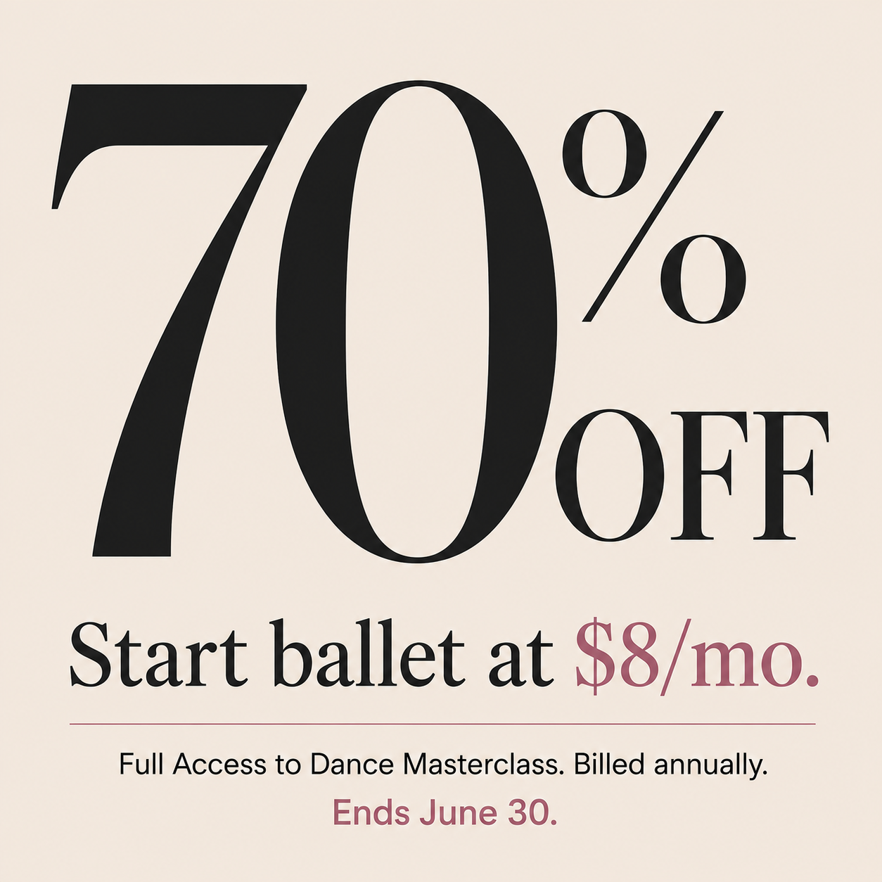 Dance Masterclass Facebook ad