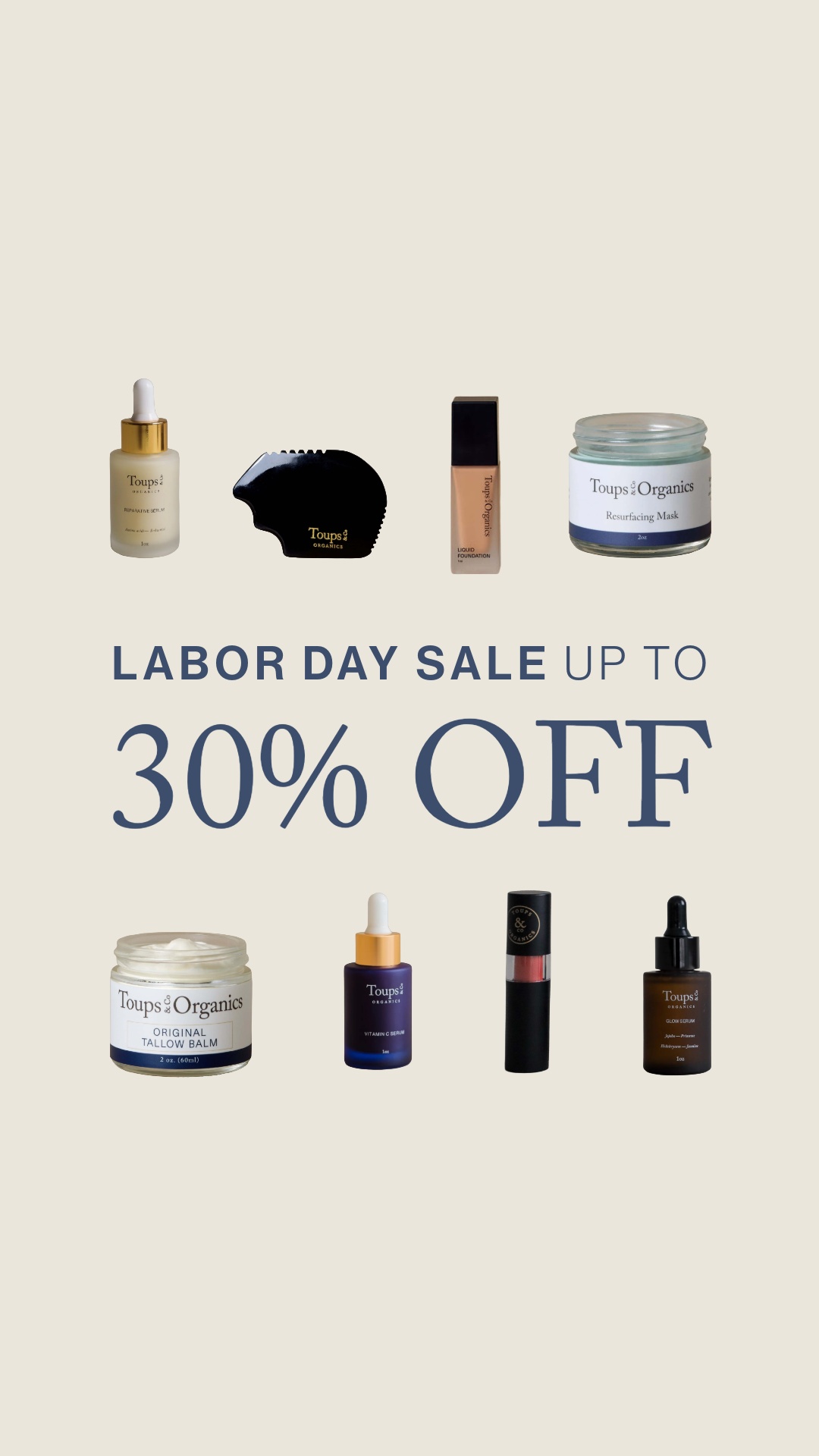 Toups and Co Organics Facebook ad