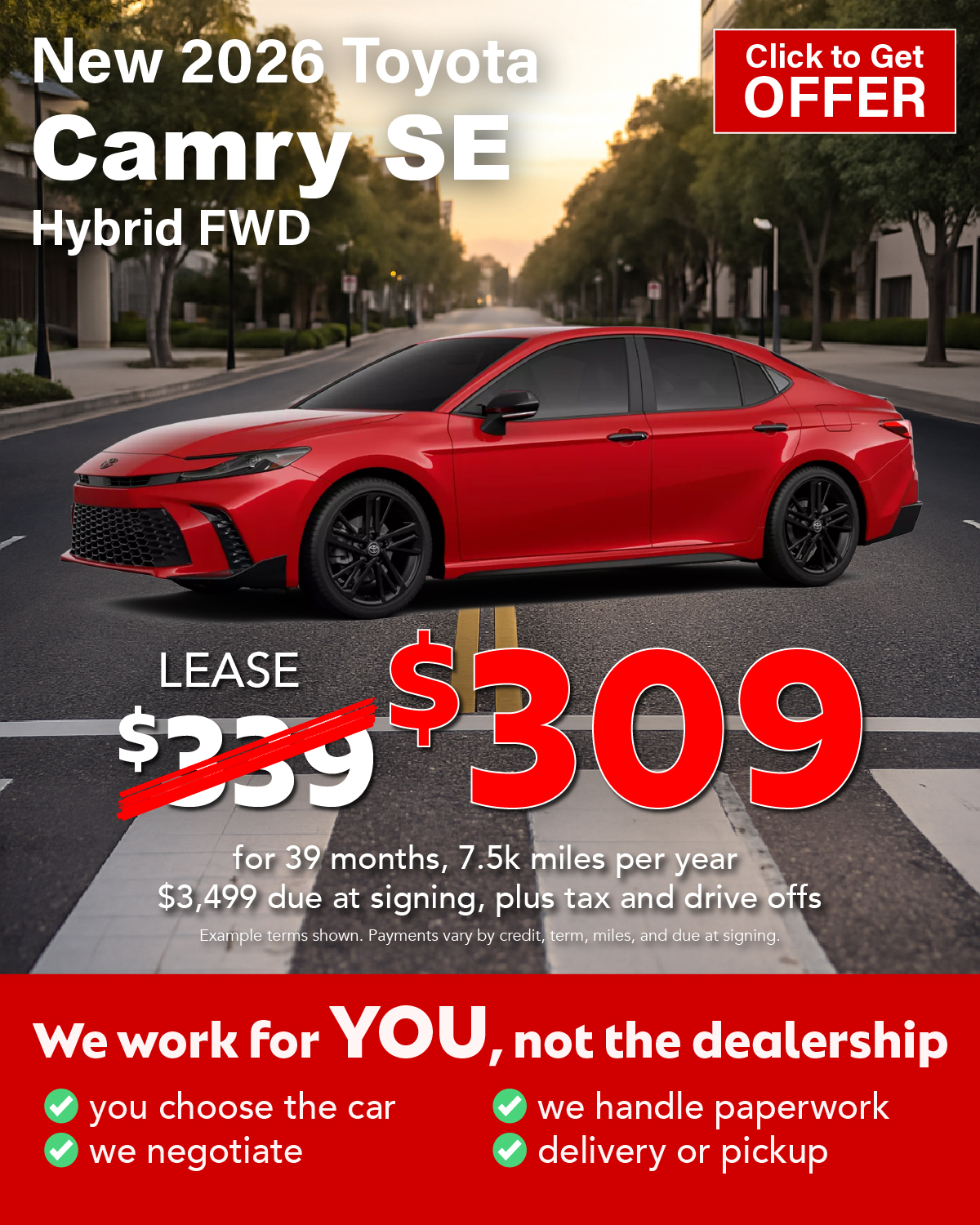 Driver Side Auto Facebook ad: Your next car delivered to your driveway in 24 hrs