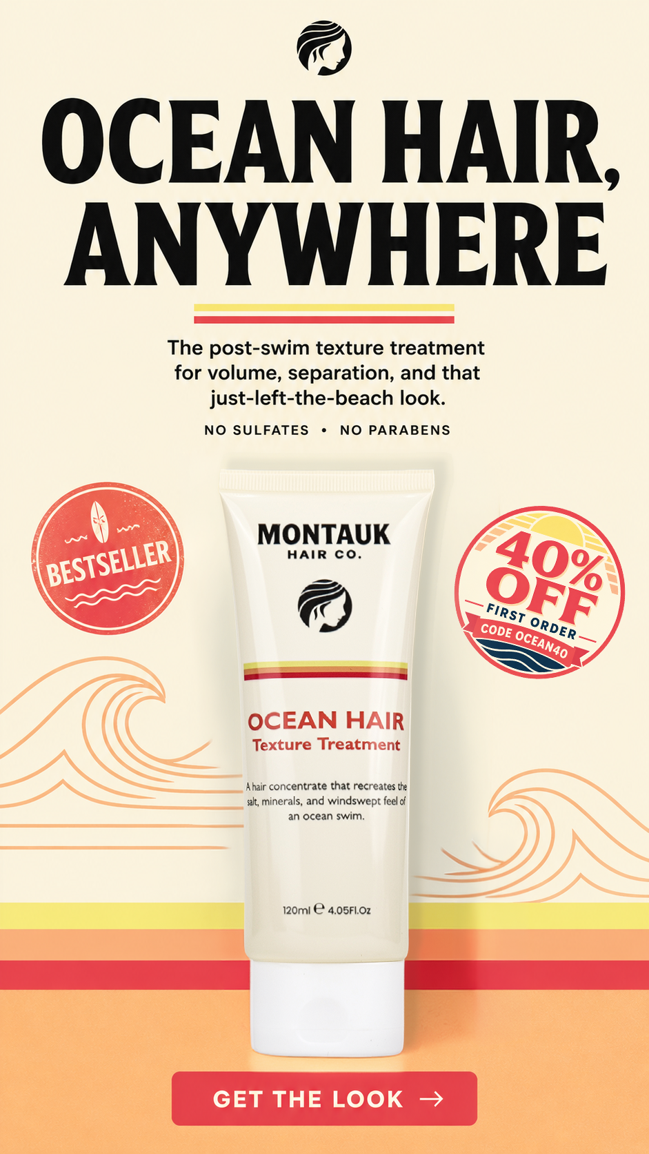 Montauk Hair Co Facebook ad from Jun 3, 2026