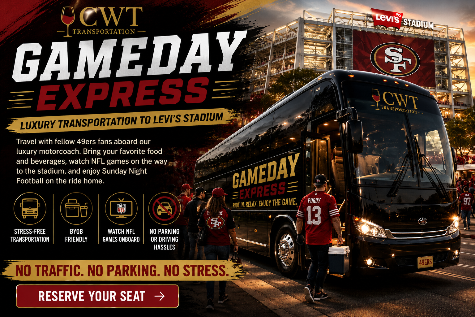49ers Game Day Express Facebook ad: GAME DAY EXPRESS