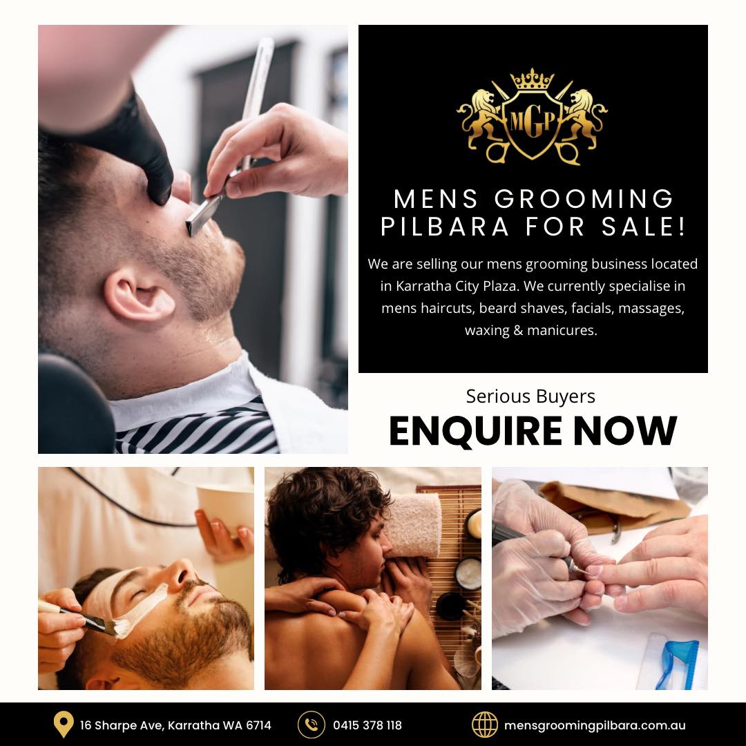 Men's Grooming Pilbara Facebook ad: An opportunity like this doesn’t come around often!