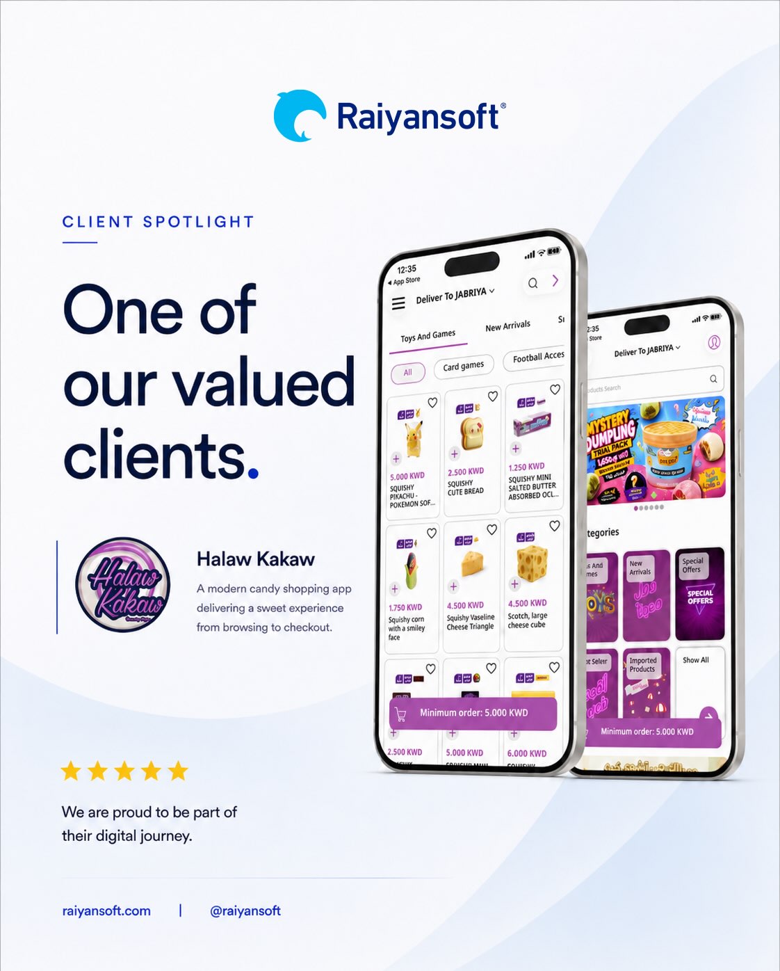 شركة ريان سوفت Facebook ad: Proud to count Halaw Kakaw among our valued…