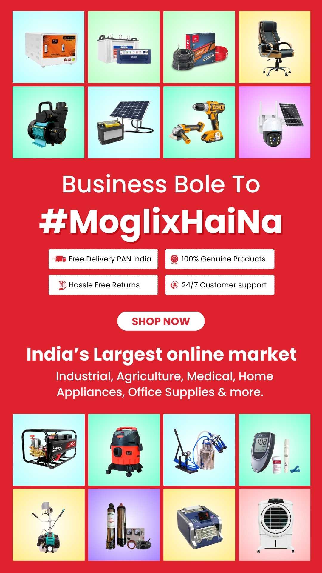 Moglix Facebook ad