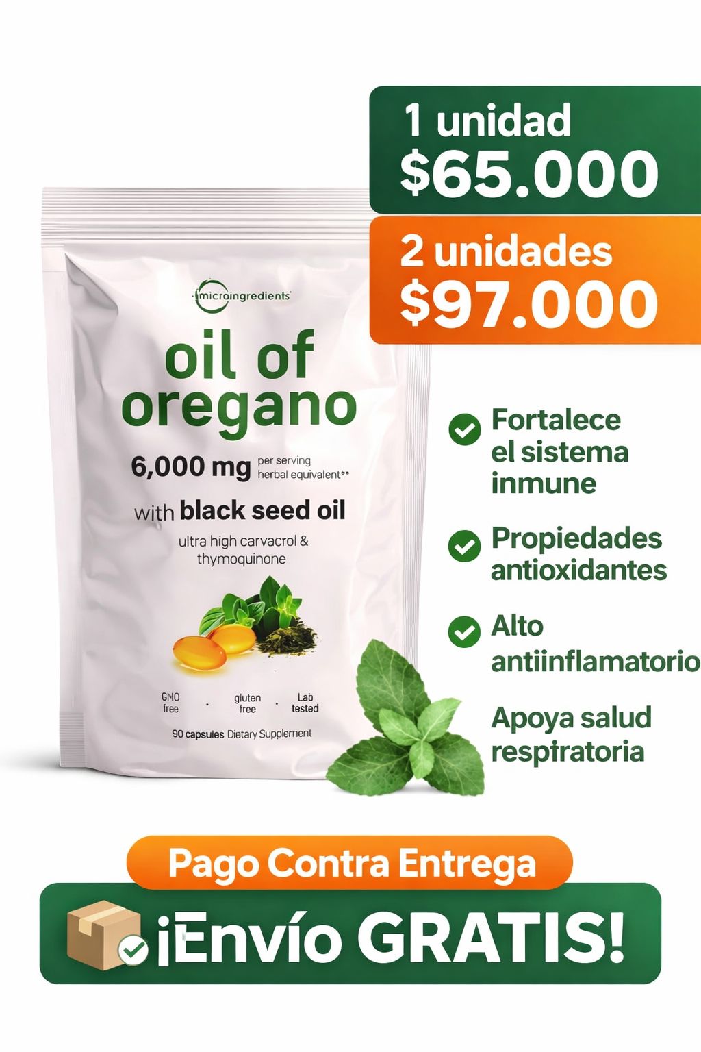 Haru Store Colombia Facebook ad: Oil of Oregano con Black Seed Oil