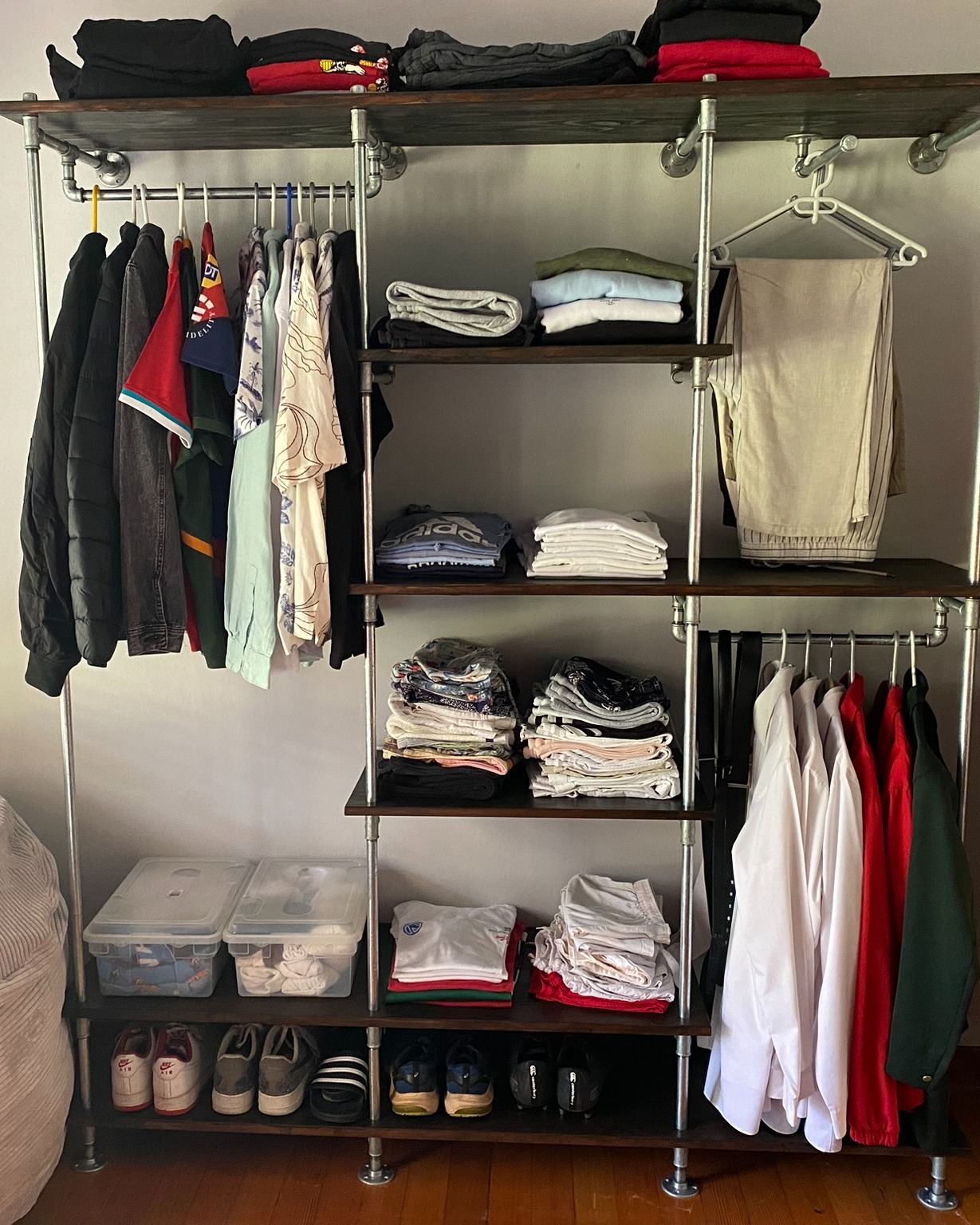 One Stop Shop for DIY decor & furniture projects Facebook ad: Industrial Open Wardrobe