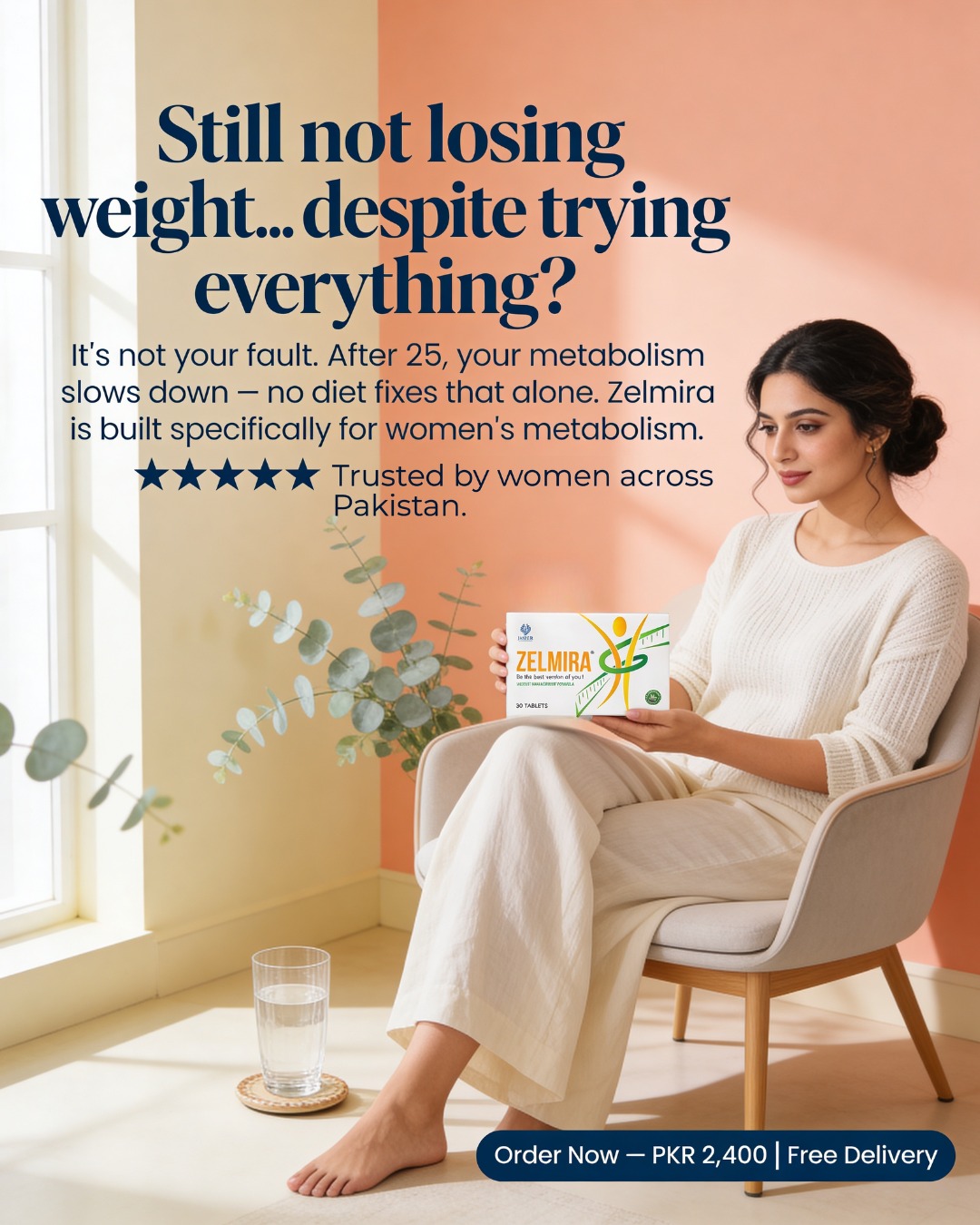 Jasper Healthcare Facebook ad: Lose Weight Naturally with Zelmira - Free Delivery