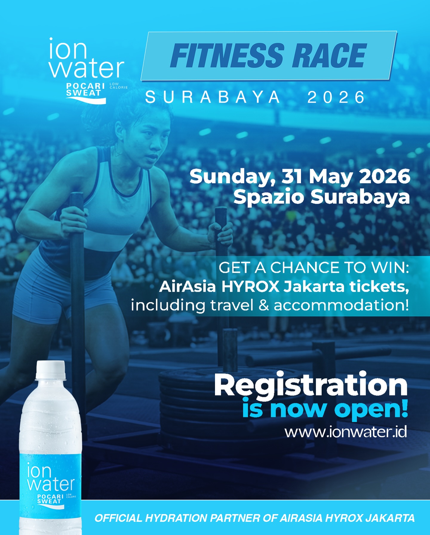 ION Water ID Facebook ad: ION WATER FITNESS RACE is coming to Surabaya!