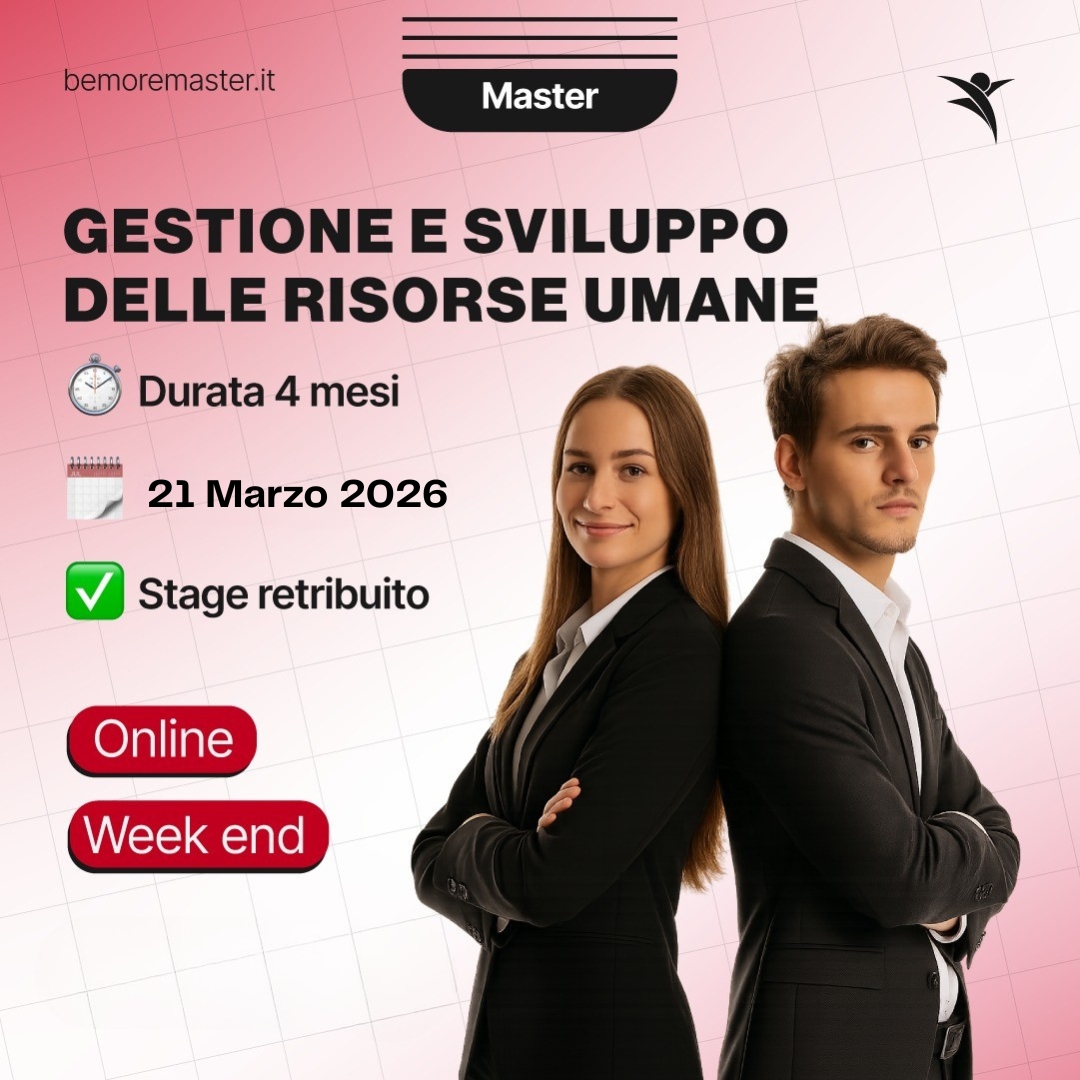Bemore Formazione Sviluppo Facebook ad: MASTER ONLINE - Gestione e Sviluppo Risorse Umane