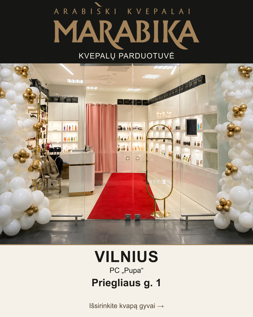 Marabika Lietuva Facebook ad: MARABIKA · PC Pupa