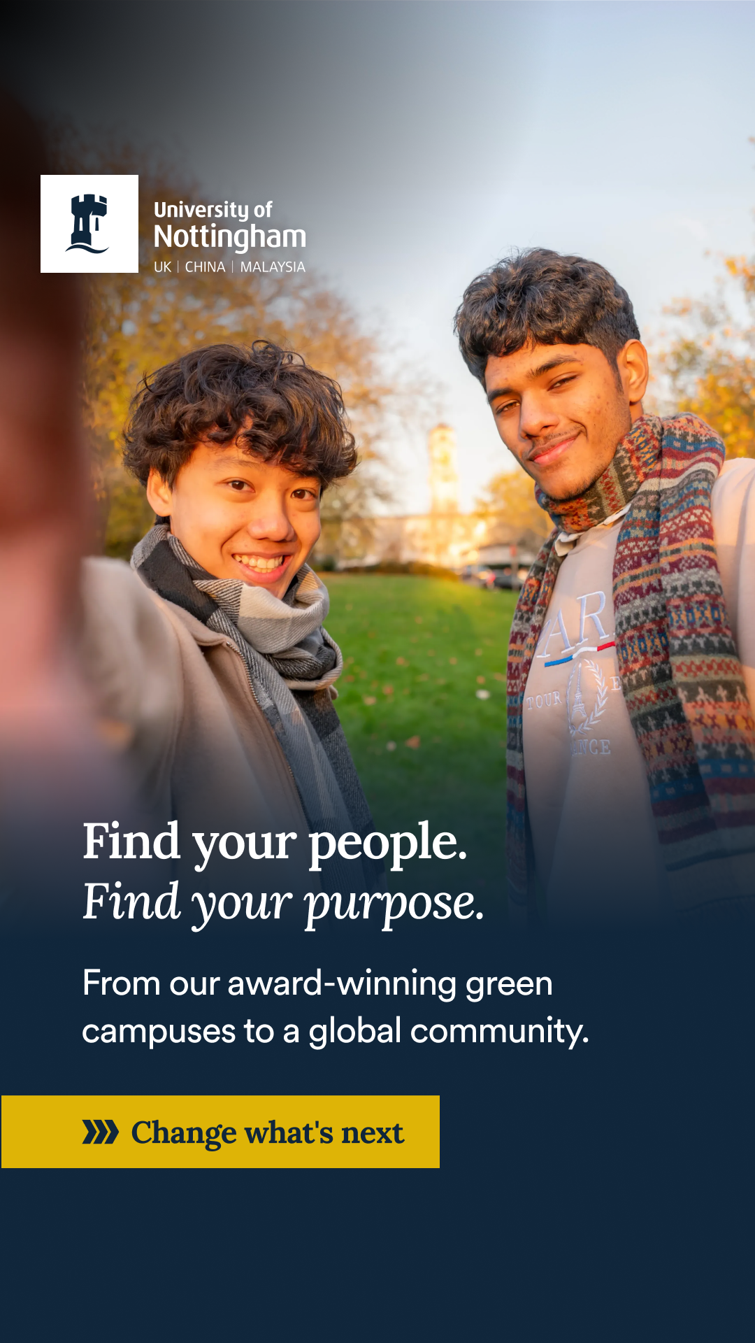 University of Nottingham Facebook ad