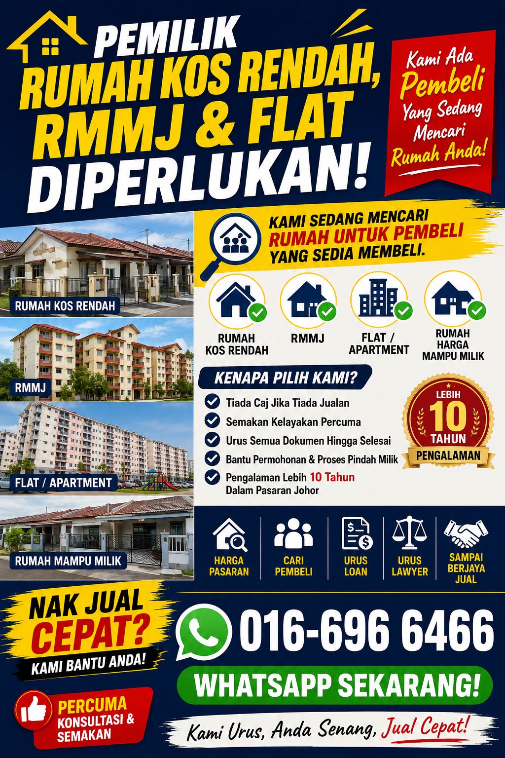 Alfred-要發 Johor Property Sale& Service Facebook ad: INGIN MENJUAL RUMAH/HARTANAH DENGAN CEPAT Pengurusan…