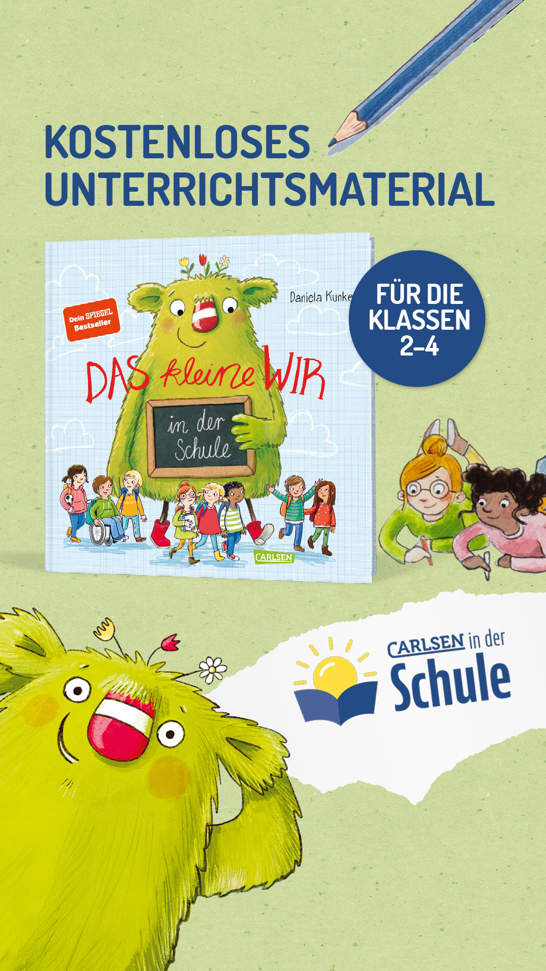 Carlsen Kinderbuch Facebook ad: Carlsen in der Schule: Kostenlose Unterrichtsmaterialien…