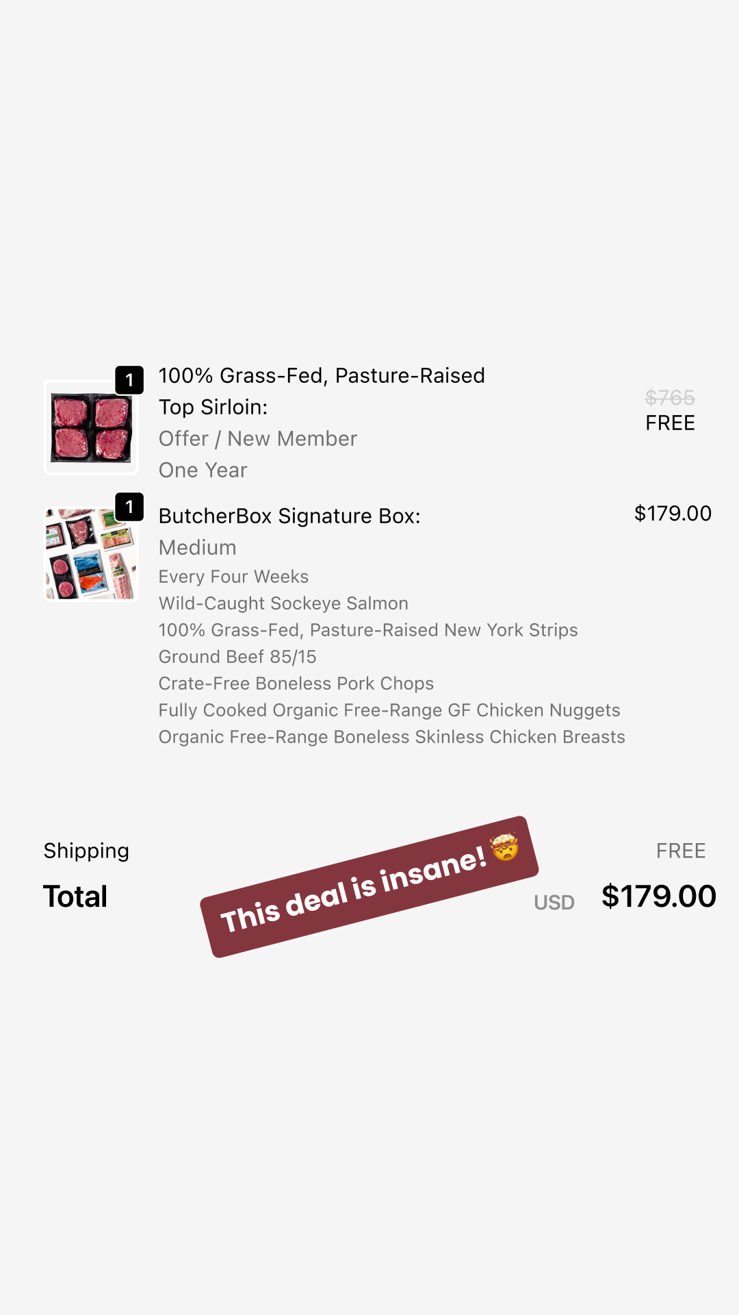 ButcherBox Facebook ad