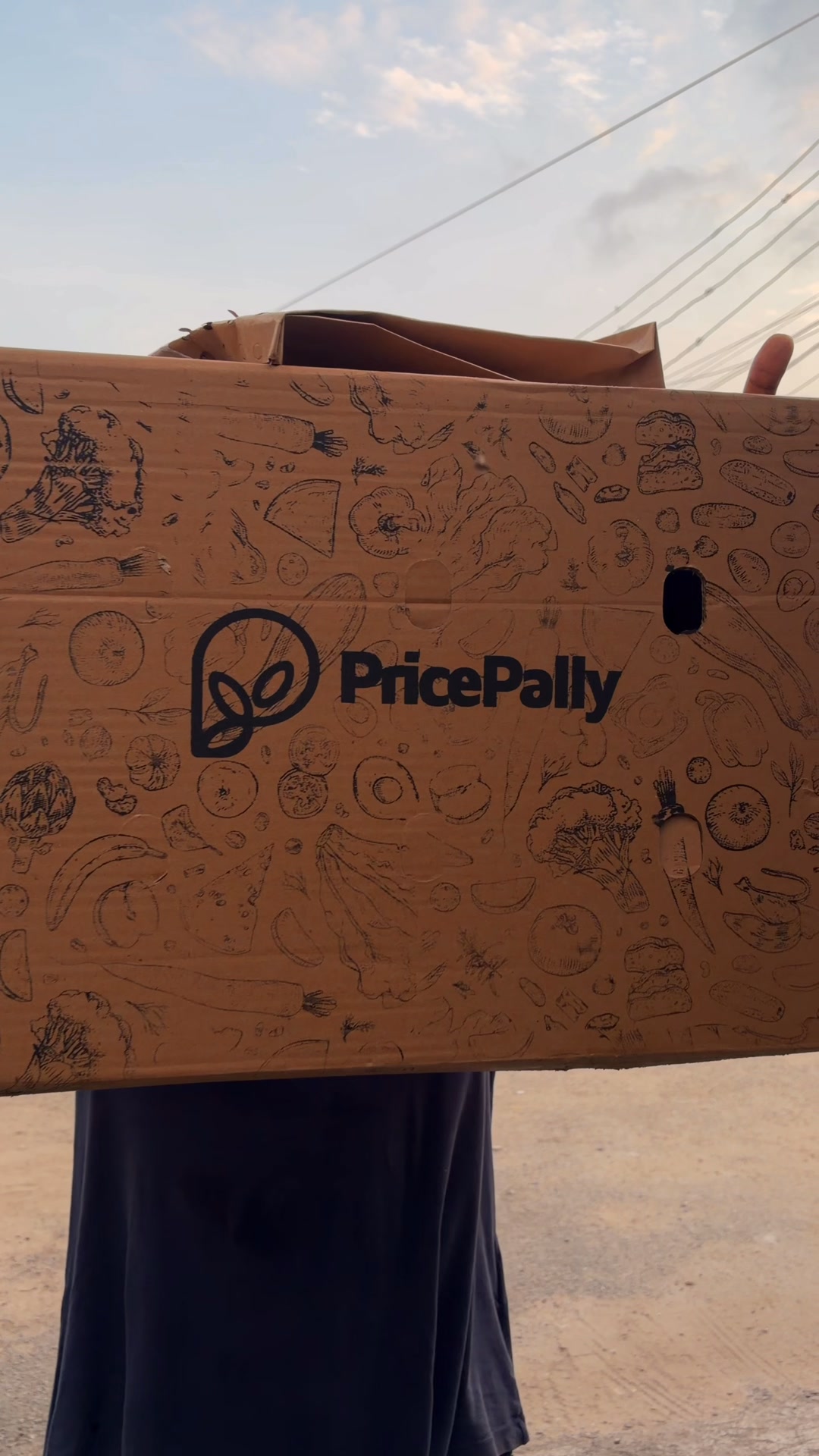 PricePally Facebook ad: Fresh Groceries Delivered.