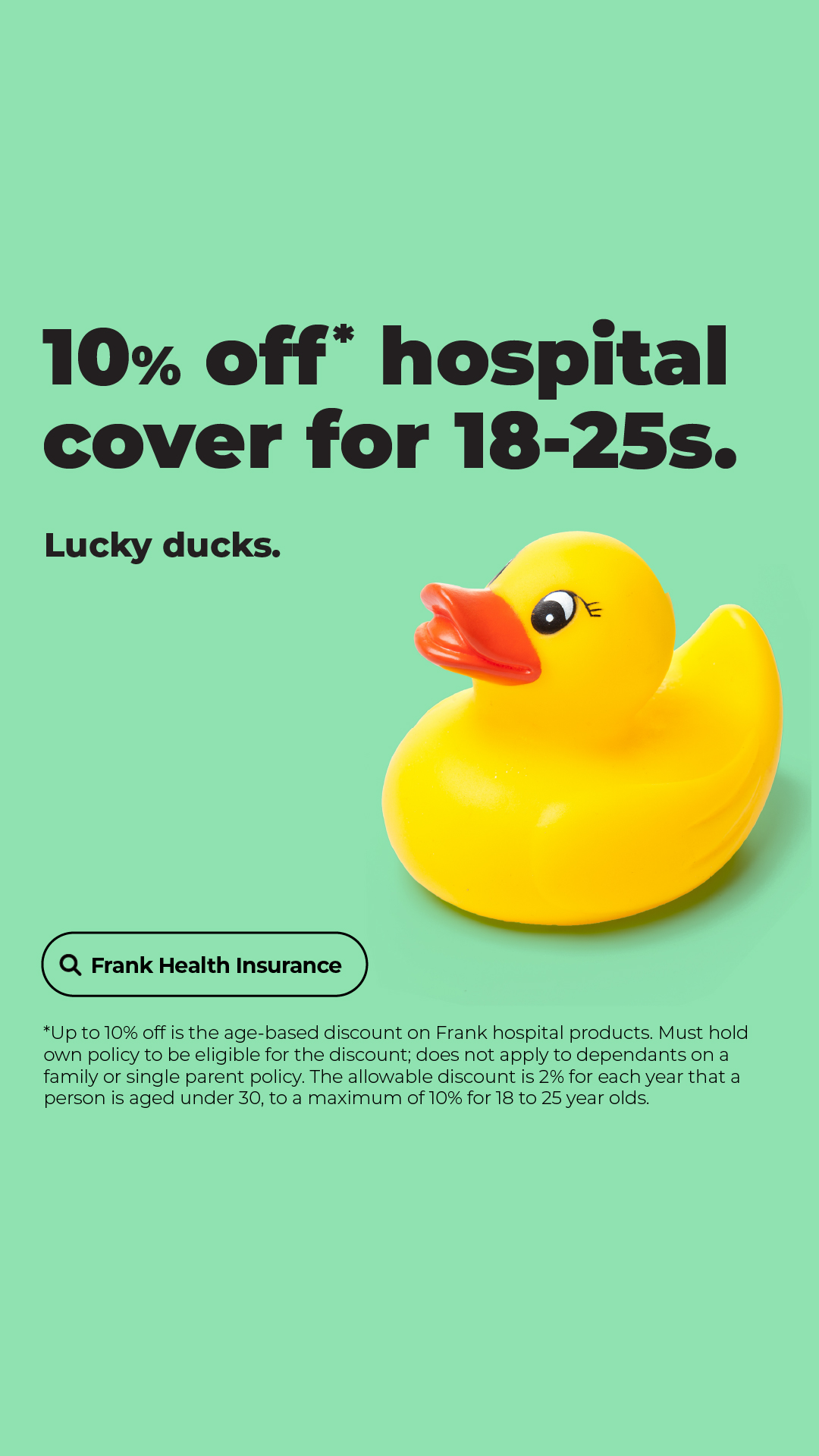 Frank Health Insurance Facebook ad