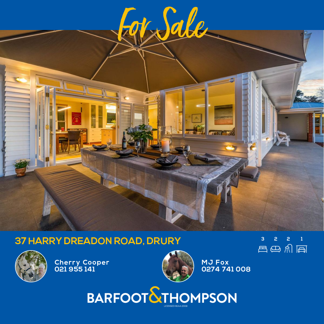 Barfoot and Thompson Papakura Facebook ad: 37 Harry Dreadon Road, Drury