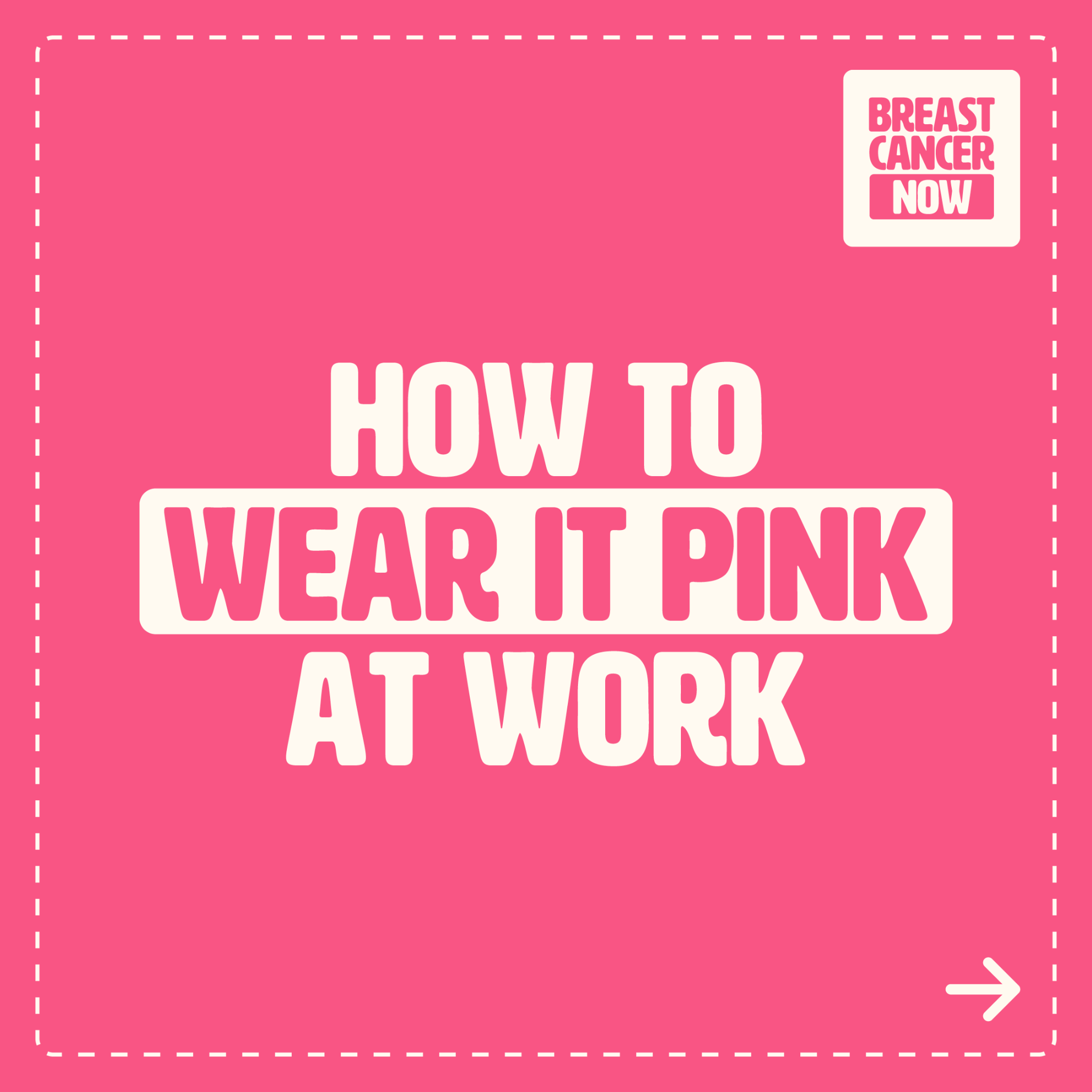 Breast Cancer Now Facebook ad: Wear it loud