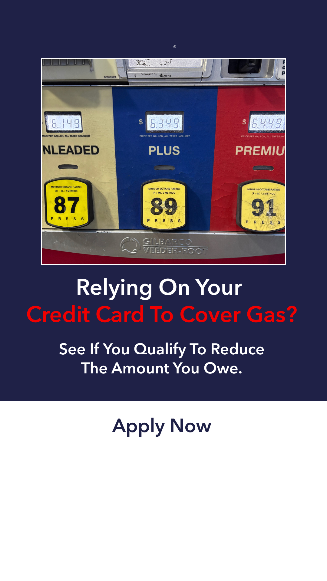 National Debt Relief Facebook ad