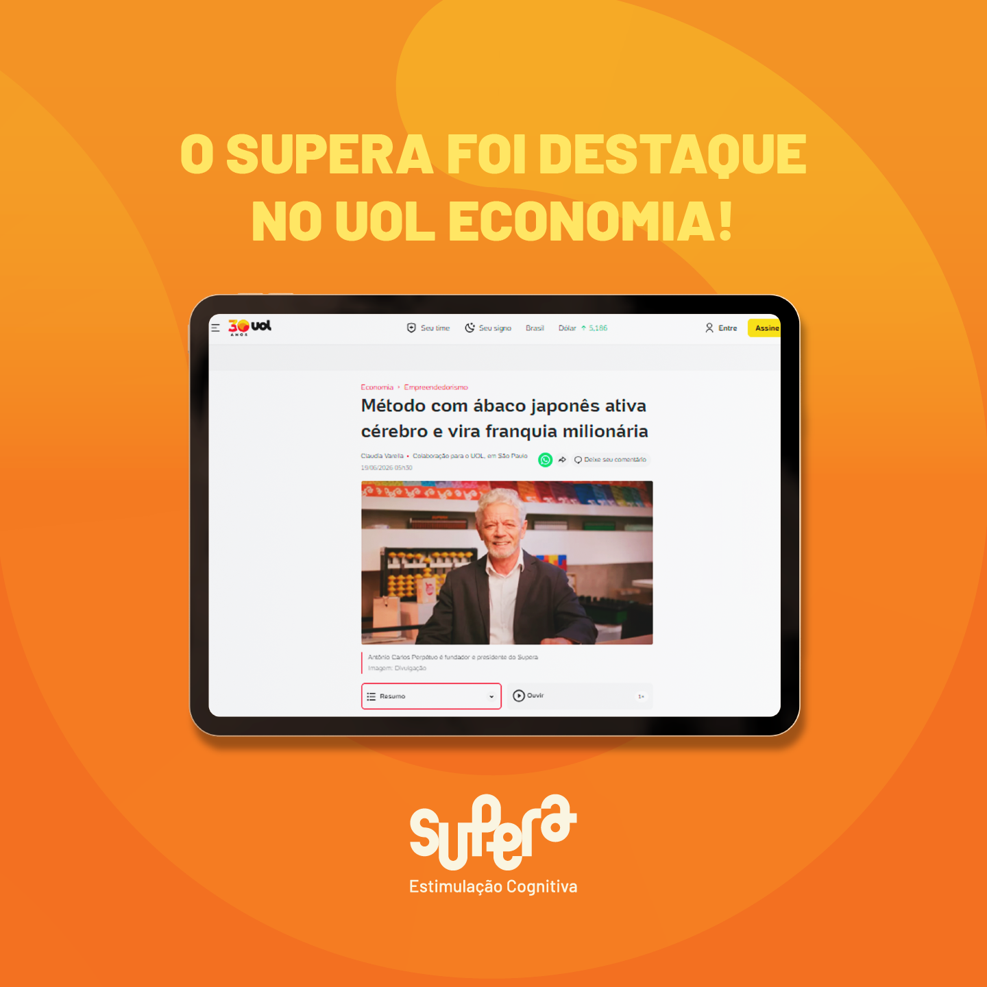 Método Supera Facebook ad: Leia no UOL - Método com ábaco japonês ativa cérebro e…