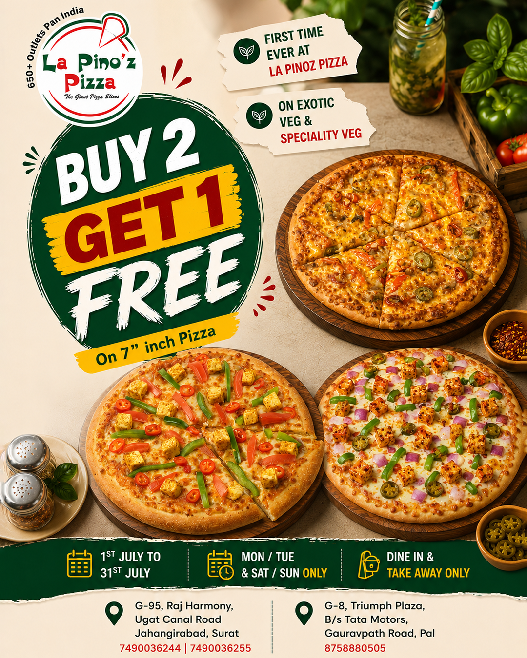Lapinoz pizza Surat Facebook ad: Limited Time Offer