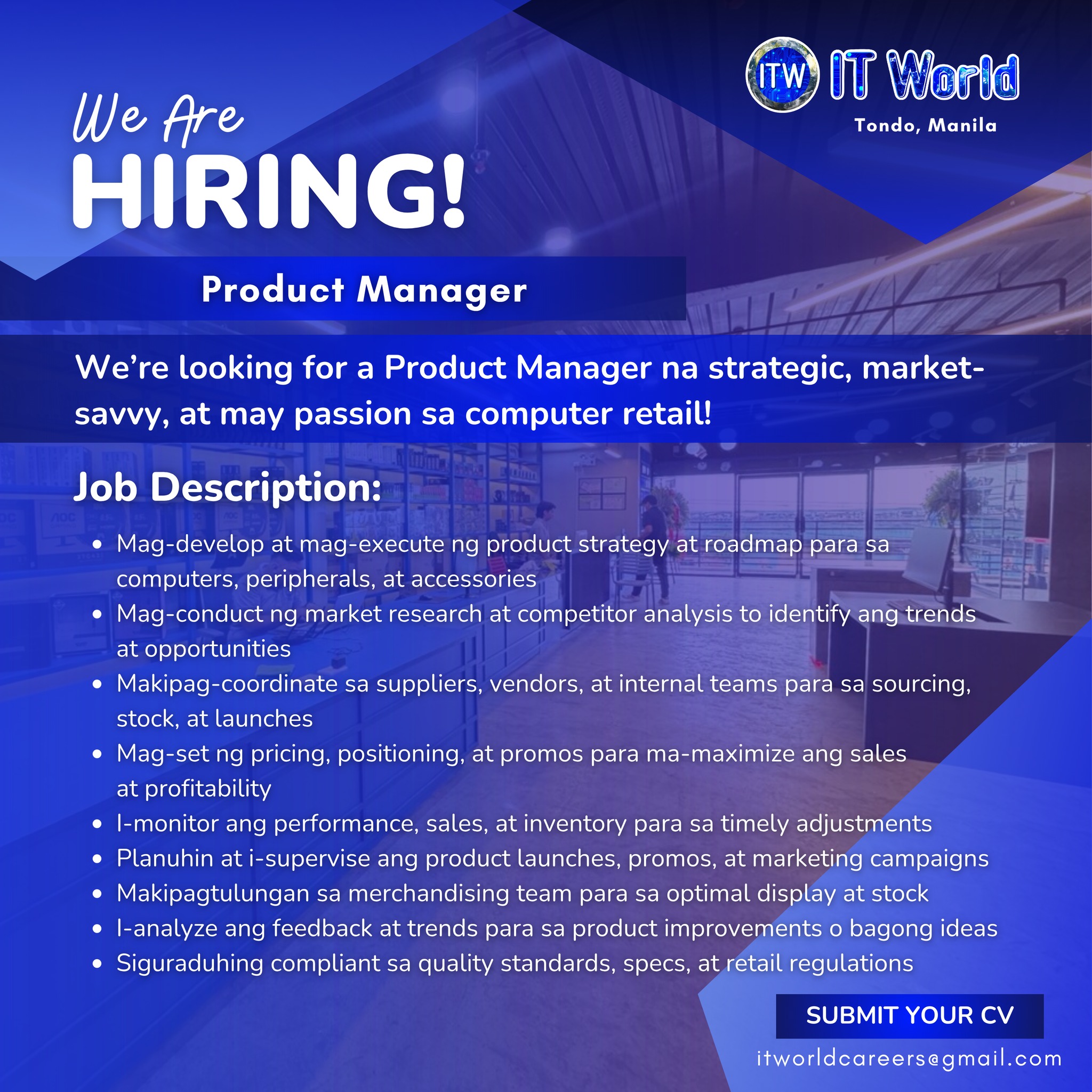 IT World Facebook ad: We’re Hiring!