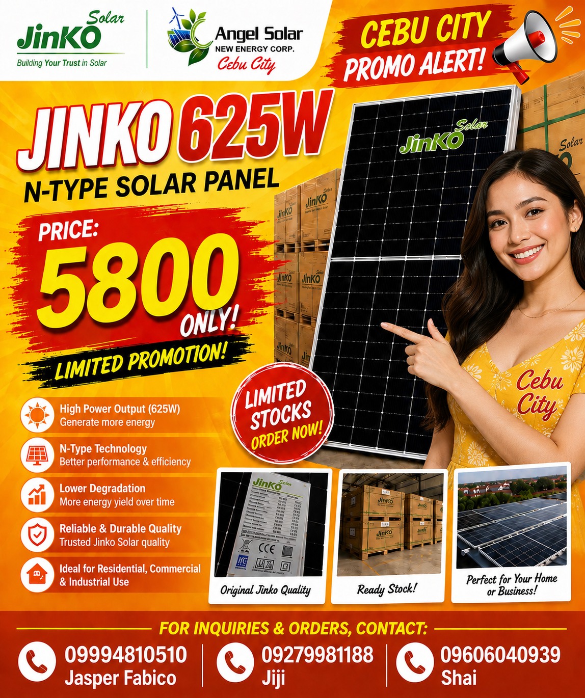Angel Solar Cebu Office Facebook ad: Limited Promotion!