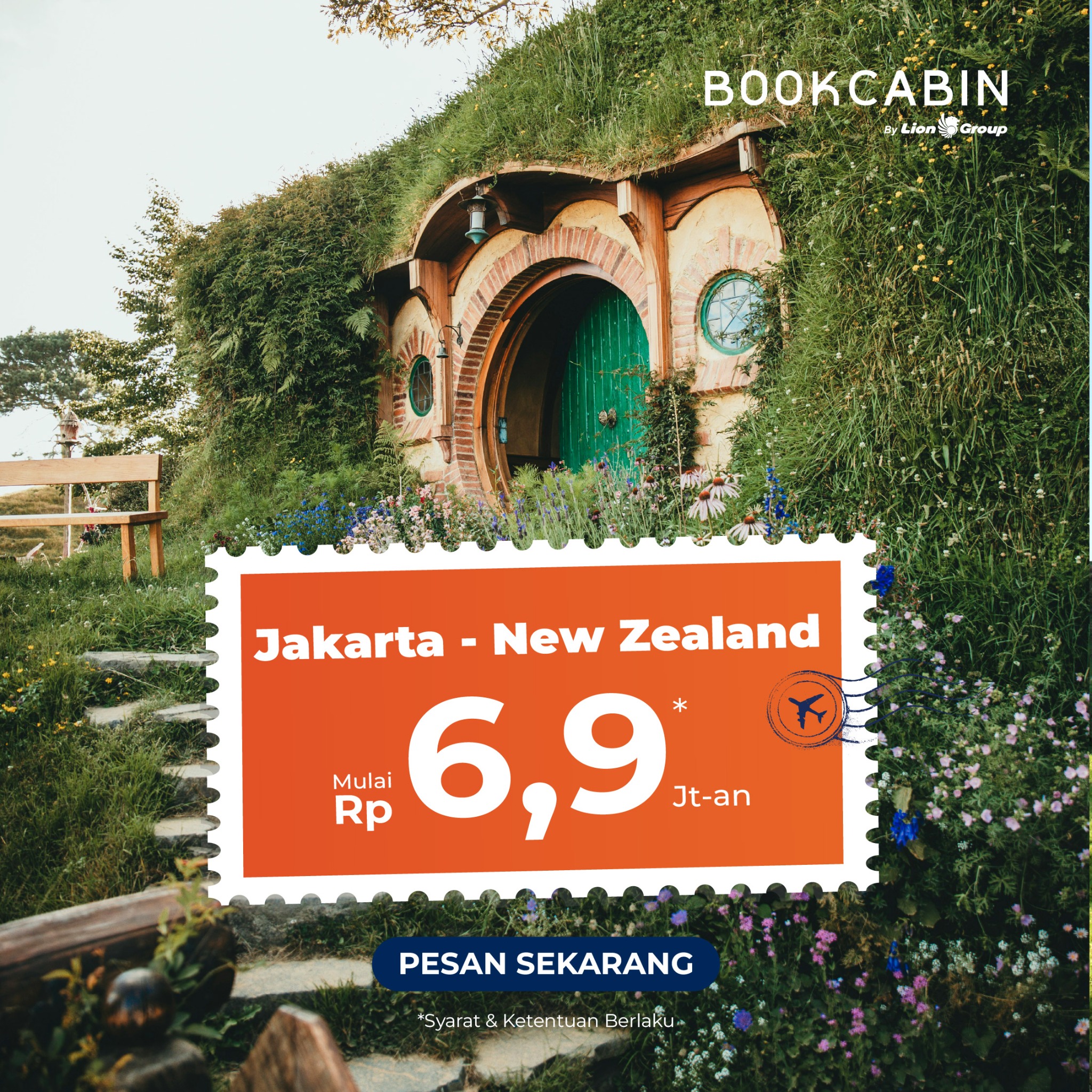 BookCabin Facebook ad: Destinasi favorit dunia kini lebih terjangkau!