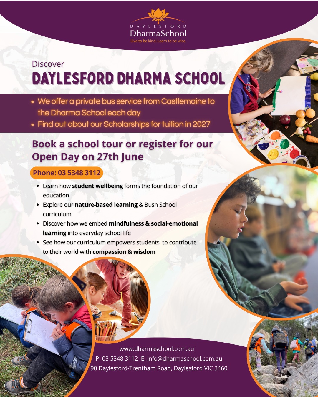 Daylesford Dharma School Facebook ad