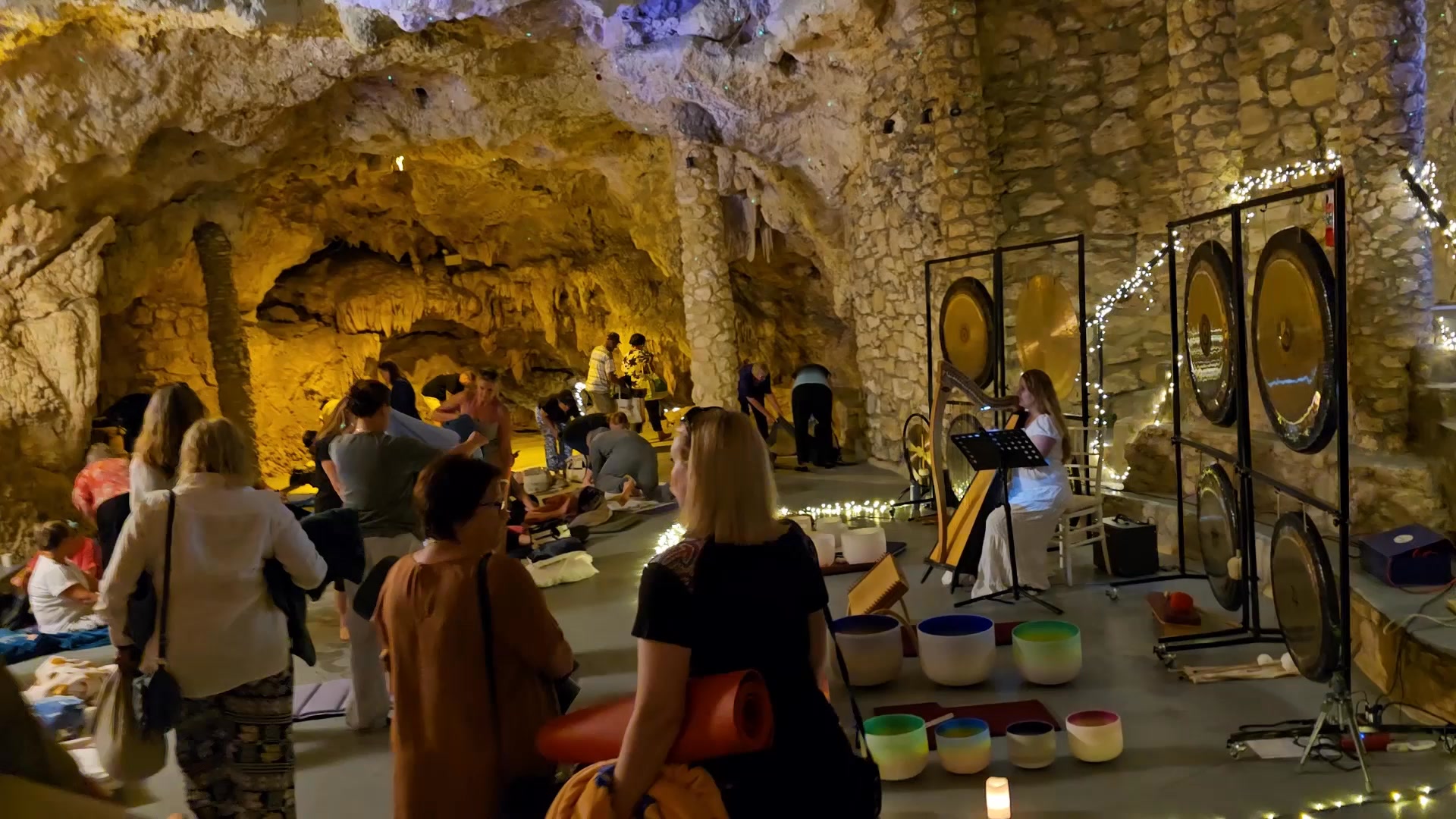 Treemendus Health Facebook ad: Sound Healing, Harp & Blue Lotus Tea Ceremony (Yanchep Cave)