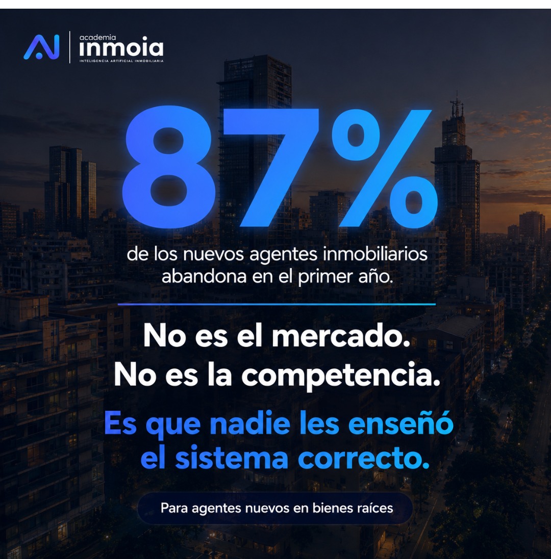 Inmoia Facebook ad: El 87% de los agentes abandona.