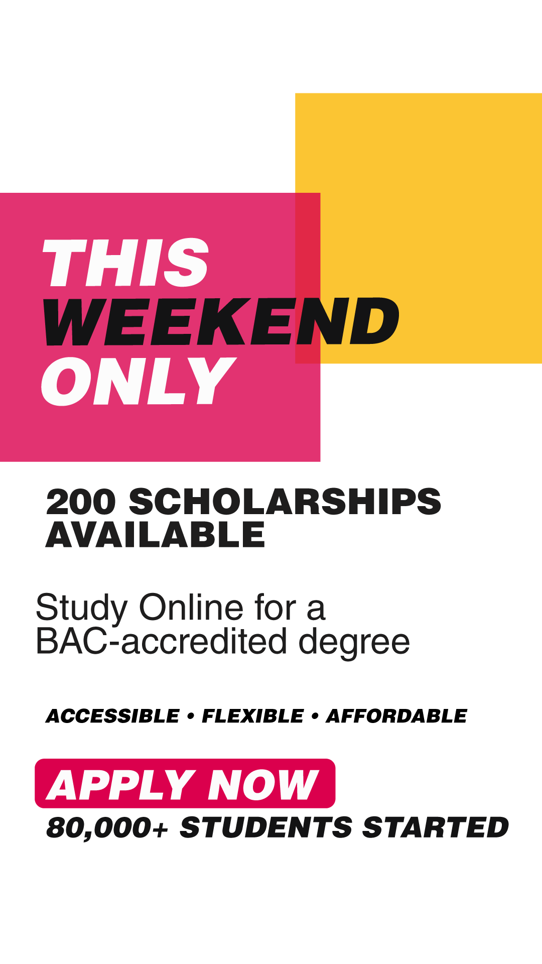 Unicaf Facebook ad