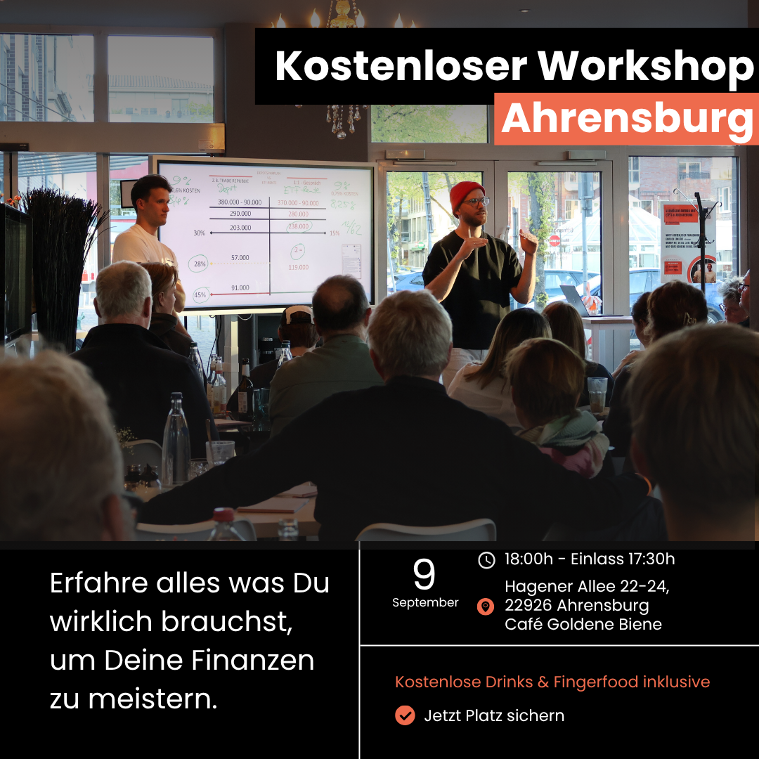 Investhafen Facebook ad: Kostenloser Workshop: Vermögensaufbau mit ETFs & Immobilien!