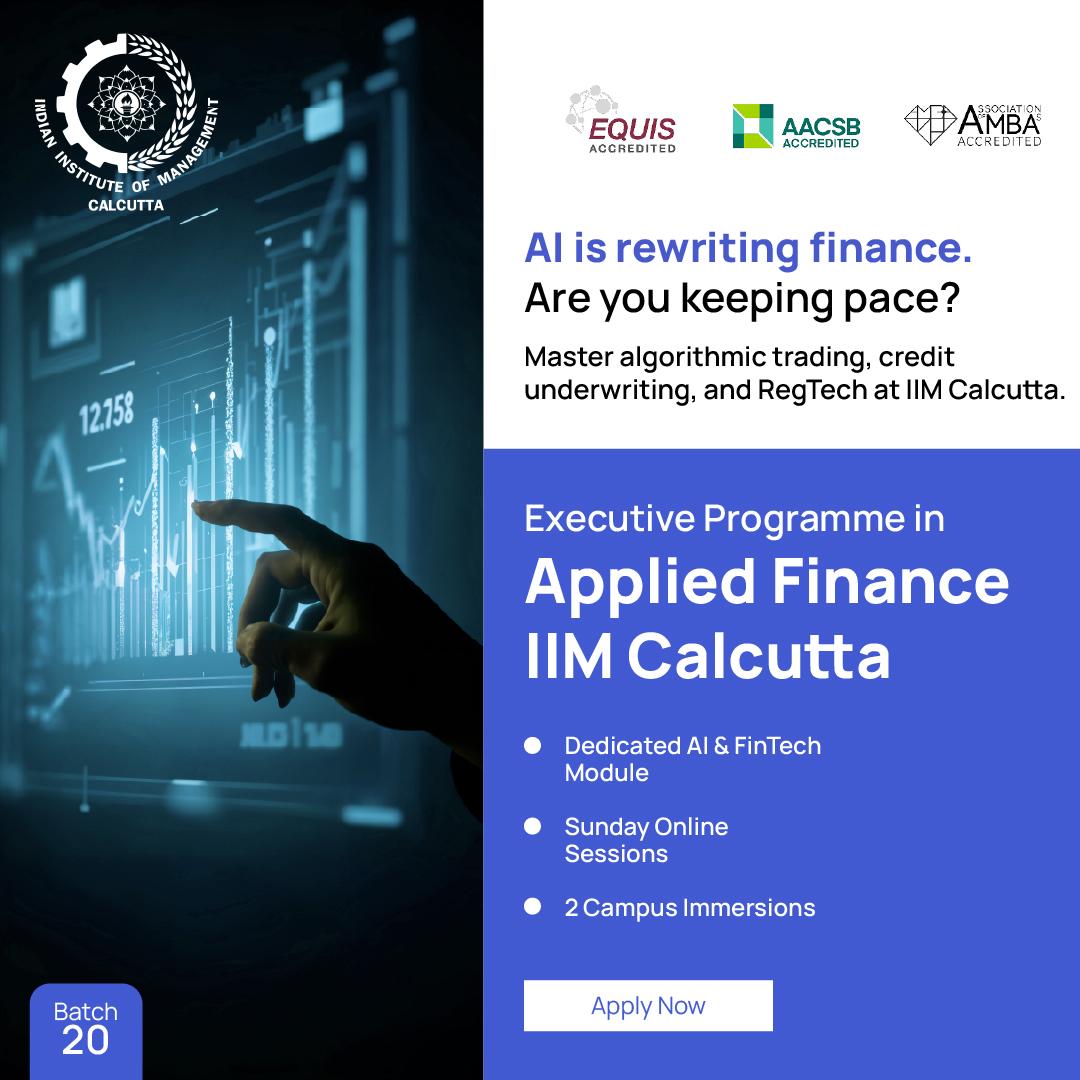 IIM Calcutta Executive Programme in Applied Finance Facebook ad