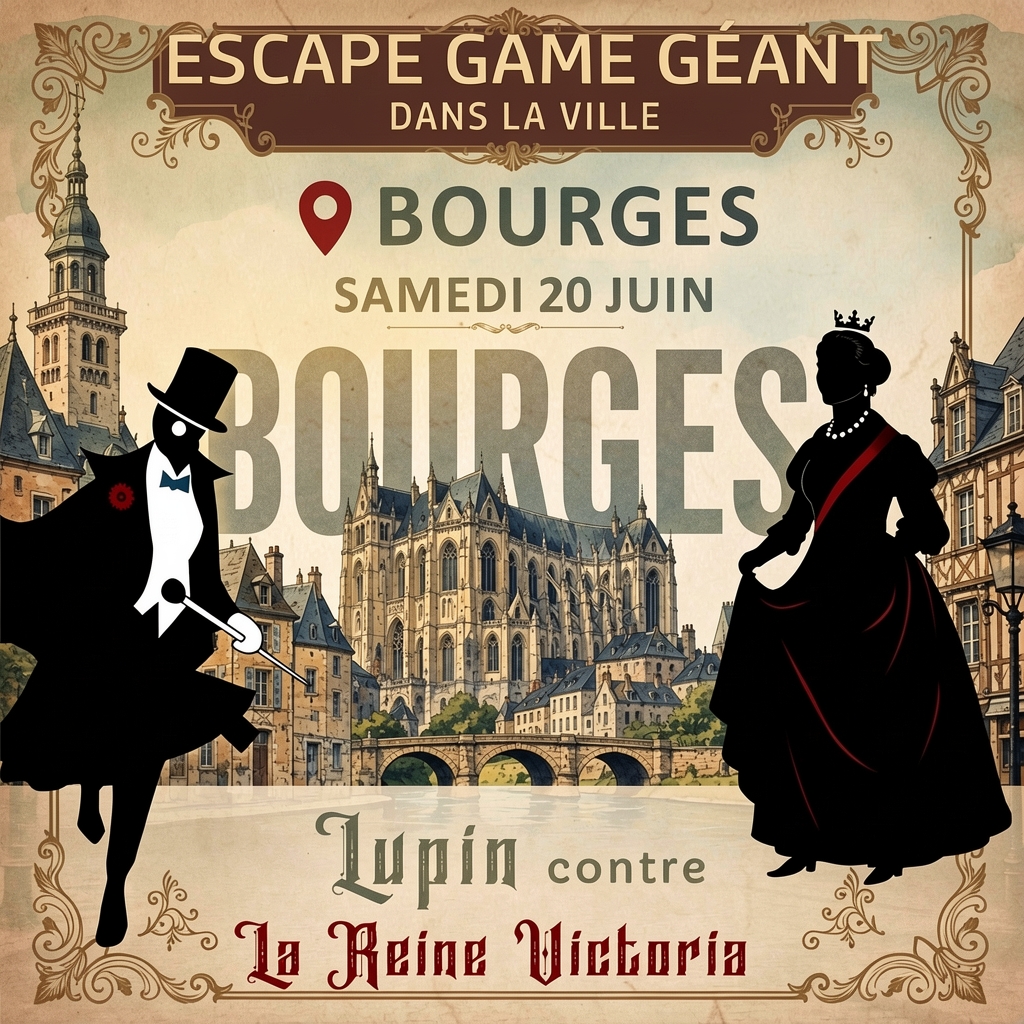Lupin dans la Ville Facebook ad: ESCAPE GAME GEANT