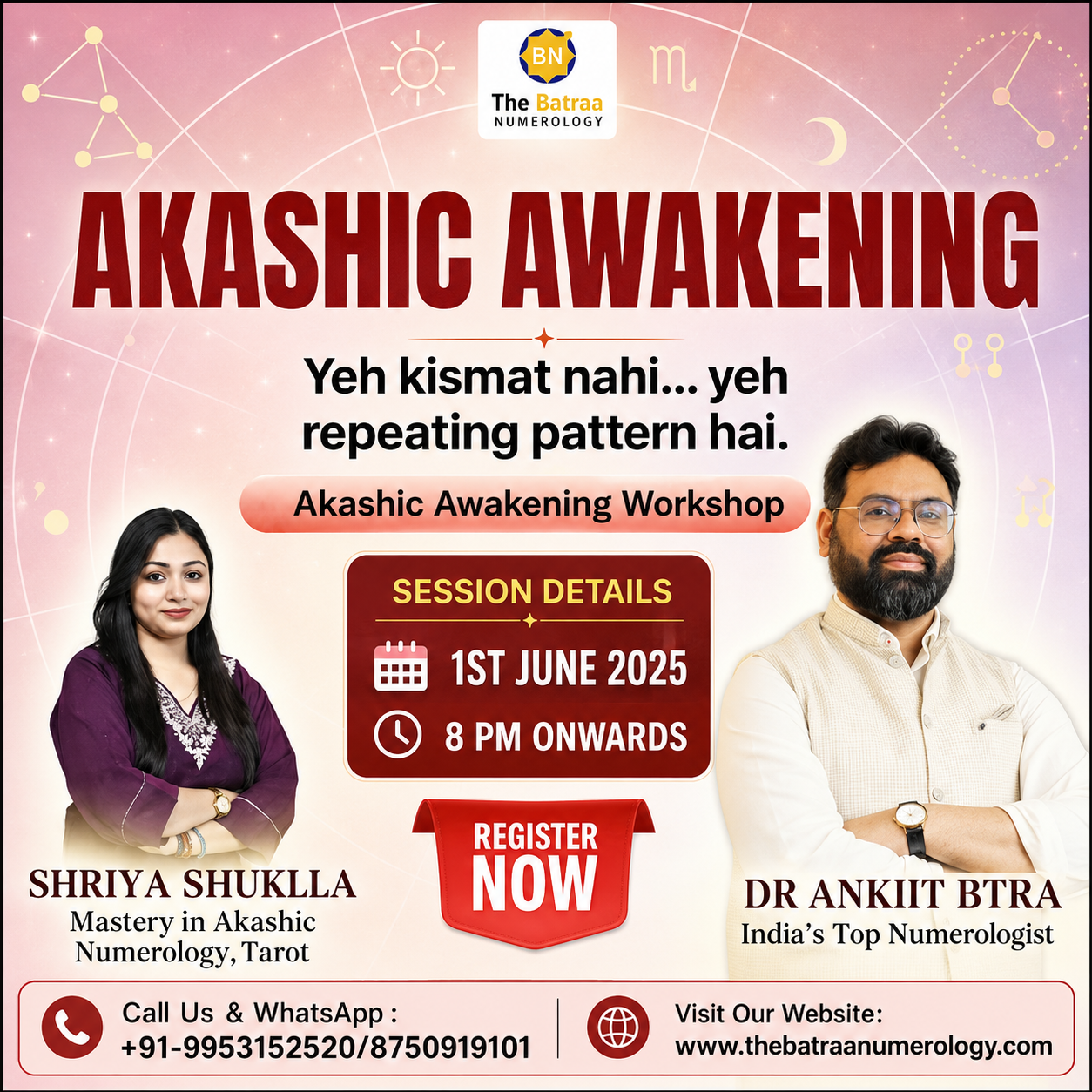 Ankiit Btra - Numerologist Facebook ad: Akashic Awakening Workshop
