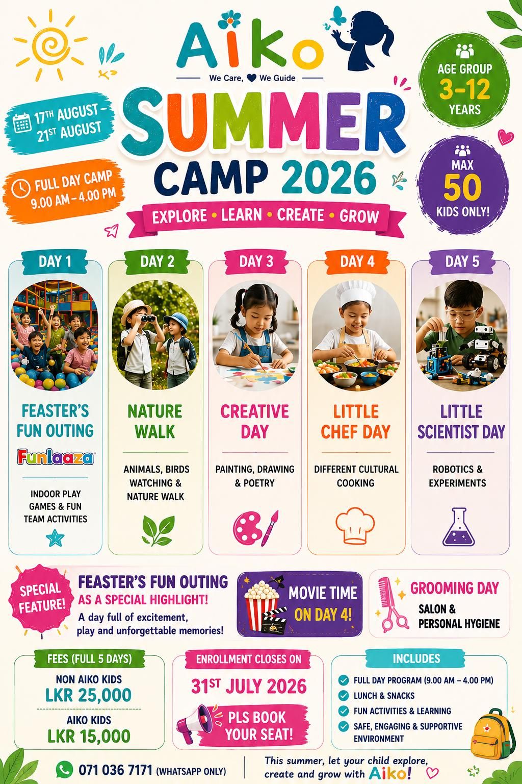 Aiko Preschool, Daycare & After School Activity Center Facebook ad: Give your child a fun-filled, exciting, and memorable…